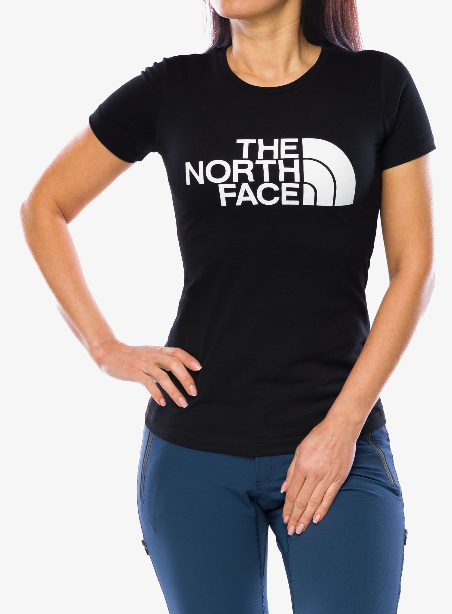 Ženska bombažna majica The North Face S/S Easy Tee - tnf black