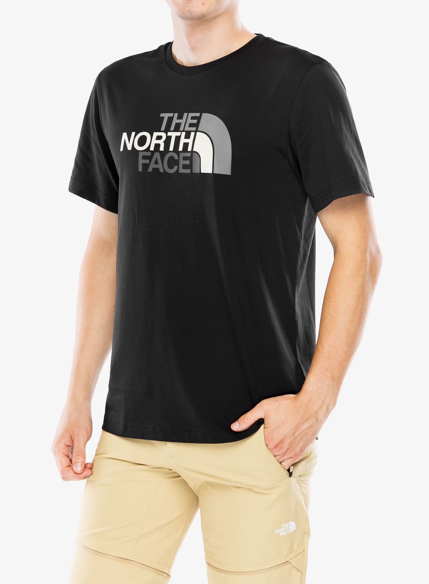 Bombažna majica The North Face S/S Easy Tee - tnf black