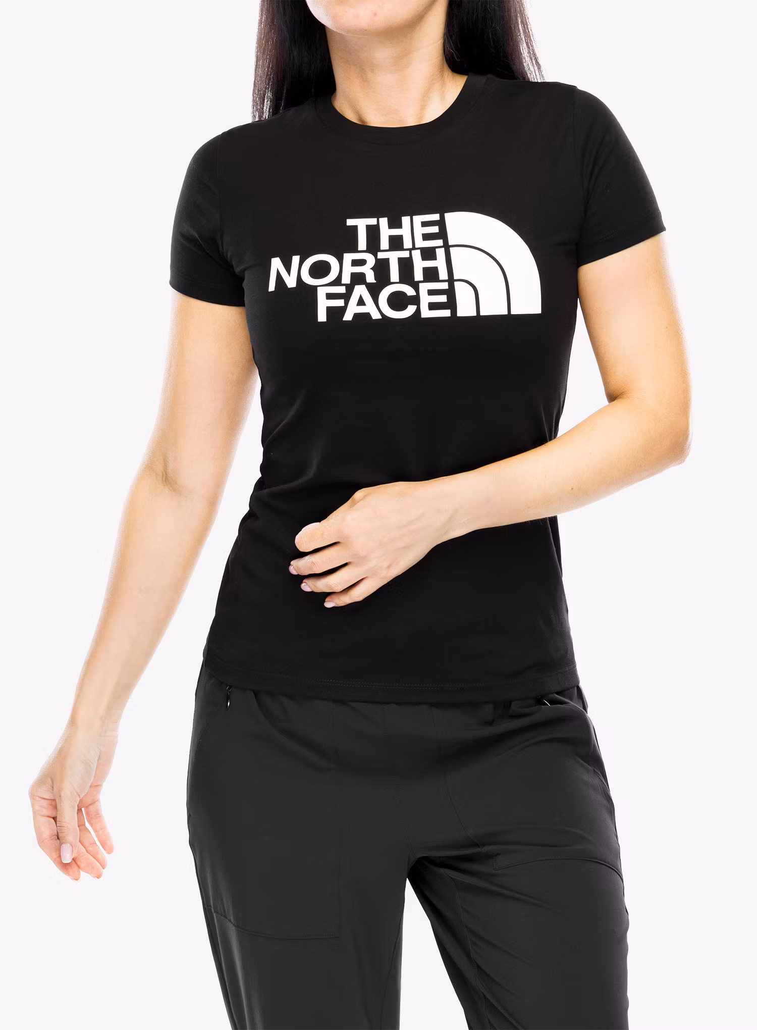 Ženska bombažna majica The North Face S/S Easy Tee - tnf black