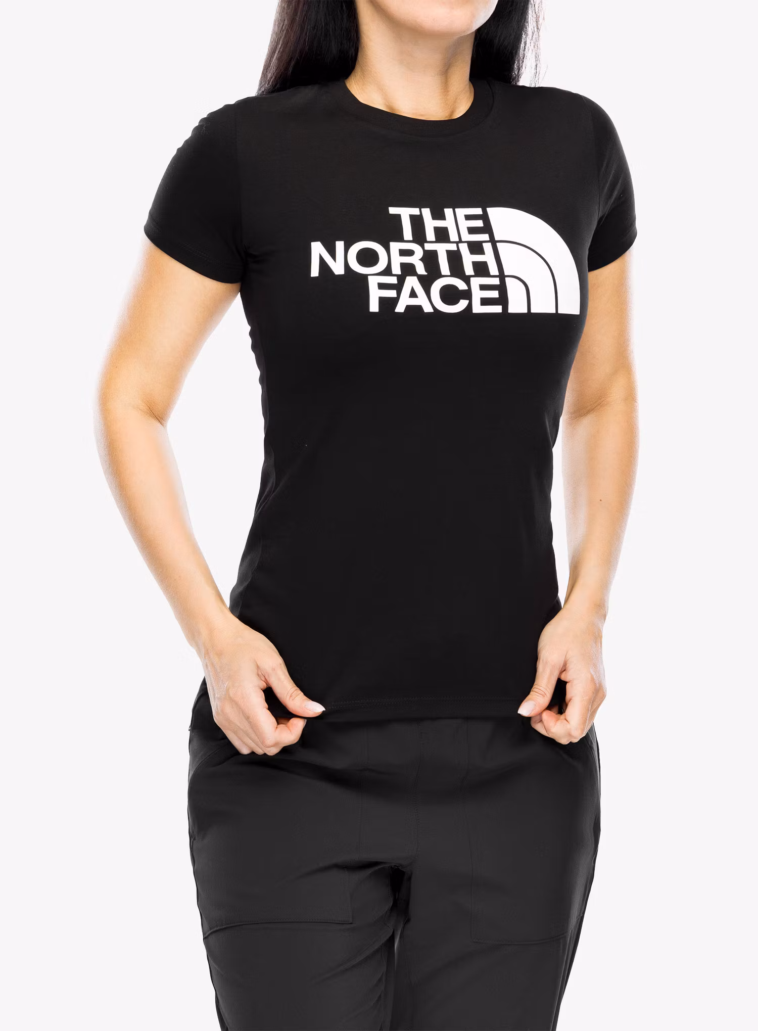 Ženska bombažna majica The North Face S/S Easy Tee - tnf black