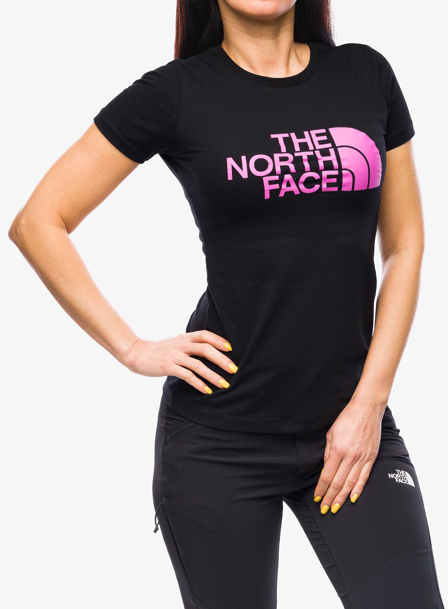 Ženska majica The North Face S/S Easy Tee - tnf black/violet crocus