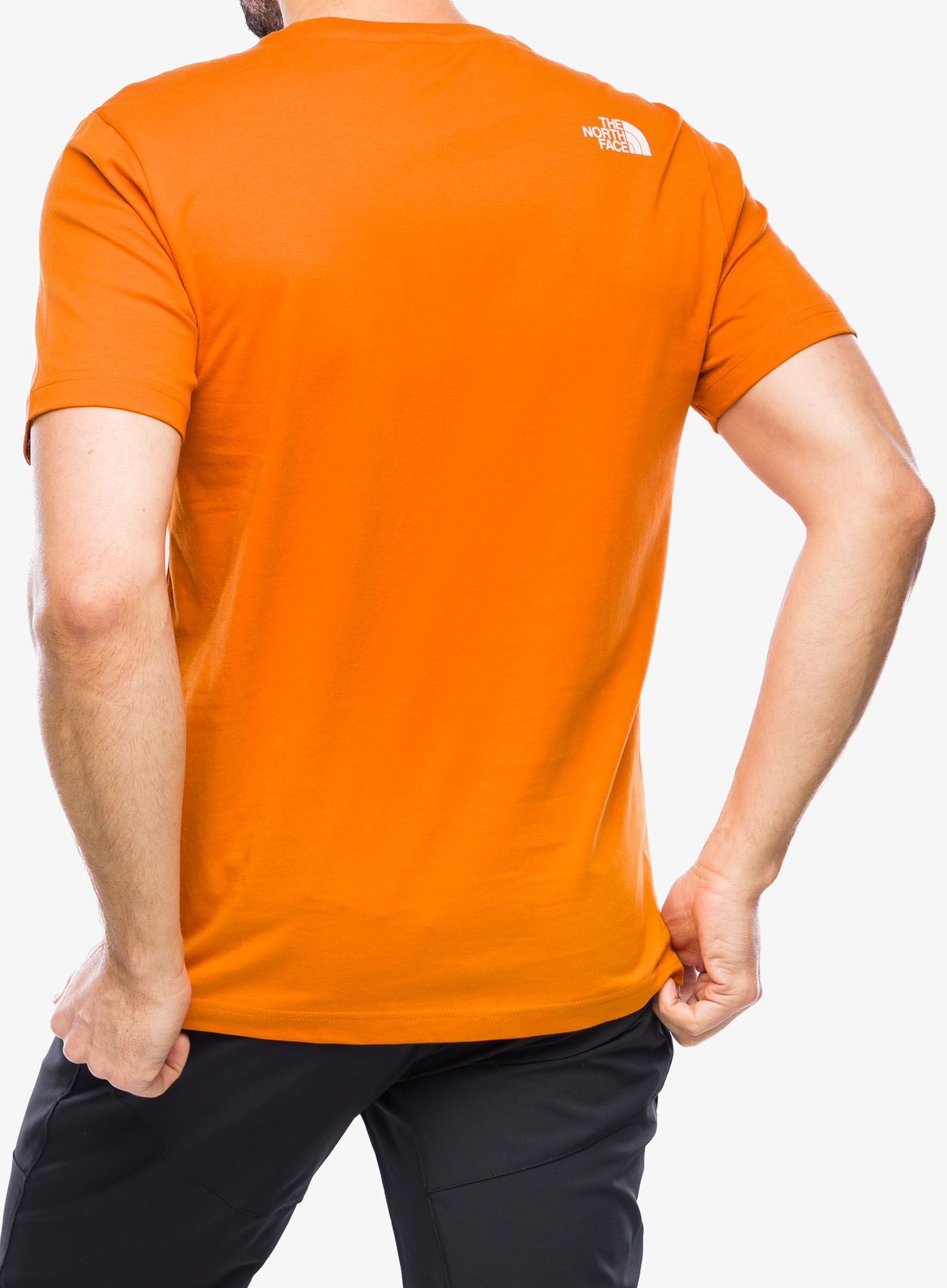 Majica s potiskom The North Face S/S Mountain Line Tee - desert rust