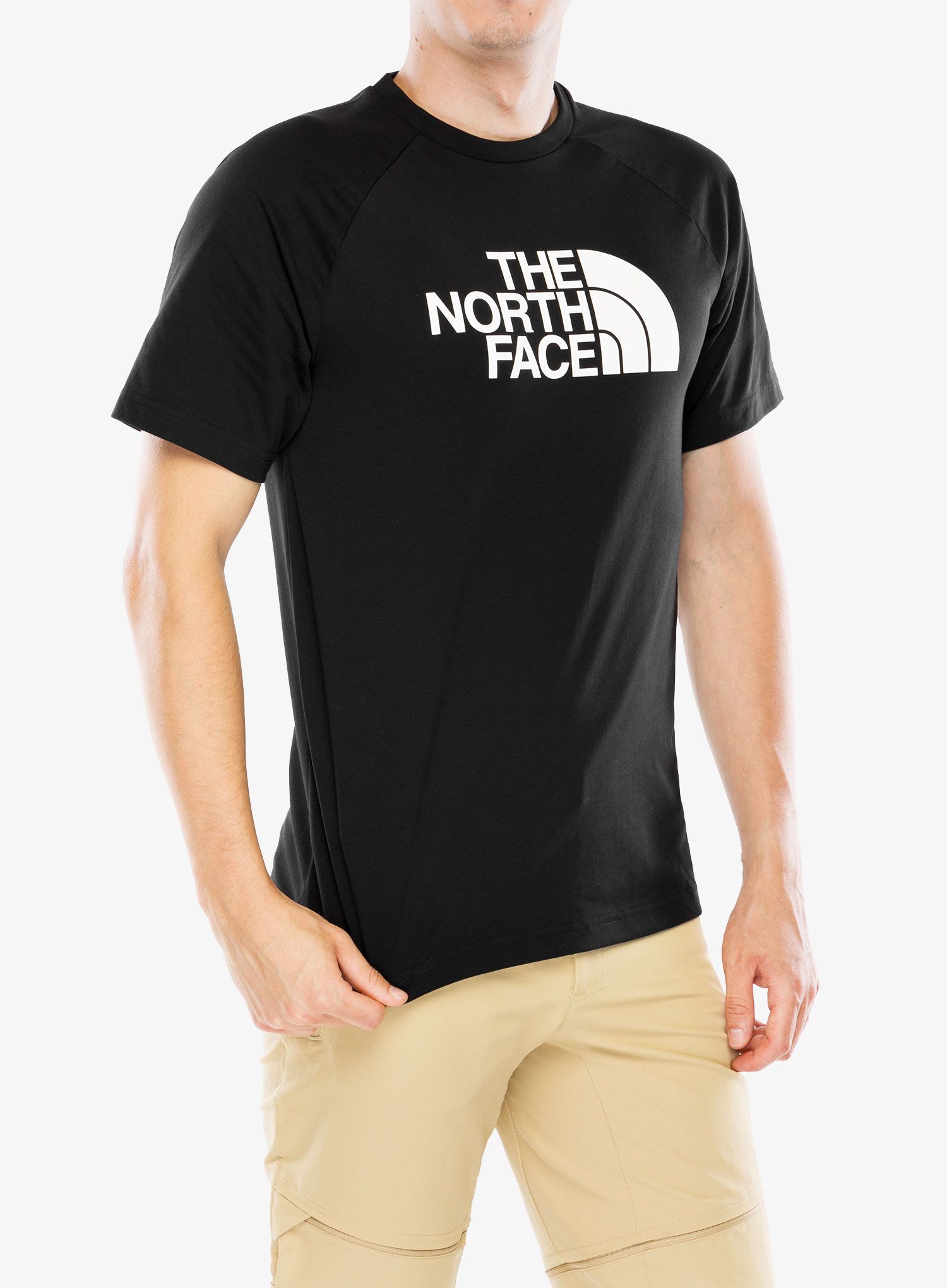 Bombažna majica The North Face S/S Raglan Easy Tee - tnf black