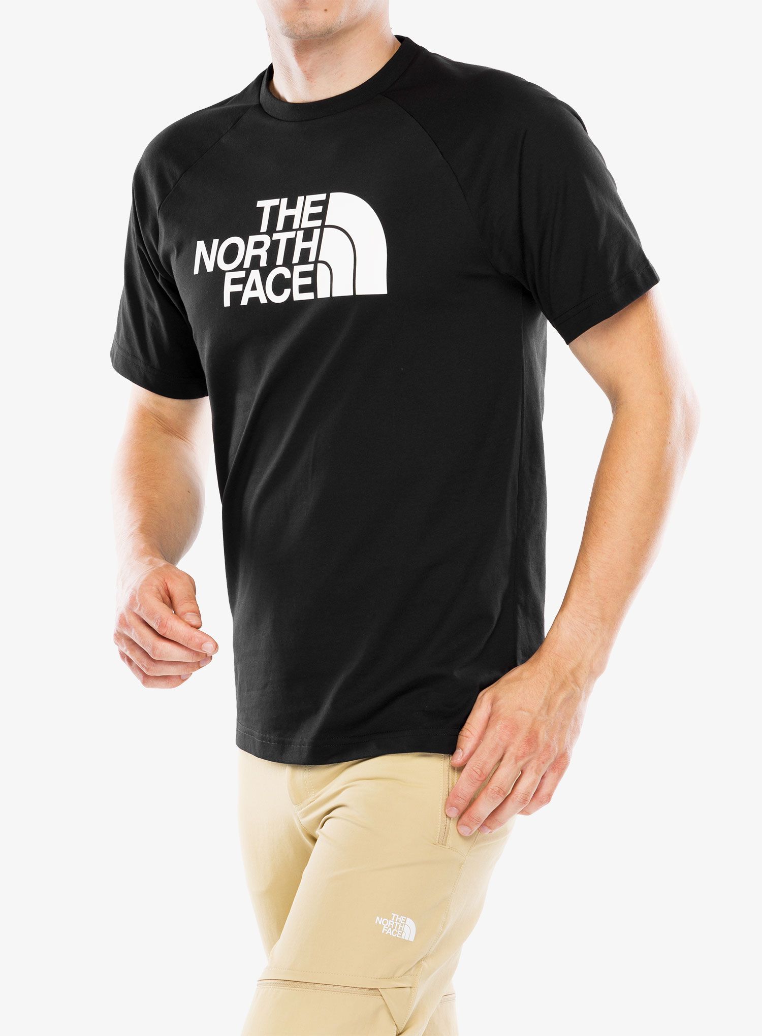 Bombažna majica The North Face S/S Raglan Easy Tee - tnf black
