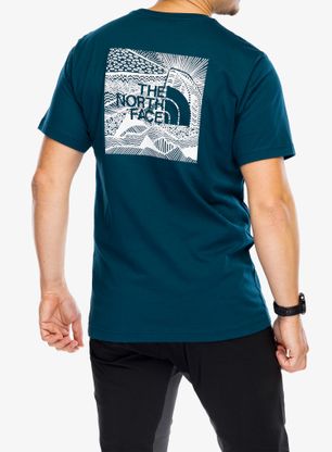 Bombažna majica The North Face S/S Redbox Celebration Tee - midnight petrol