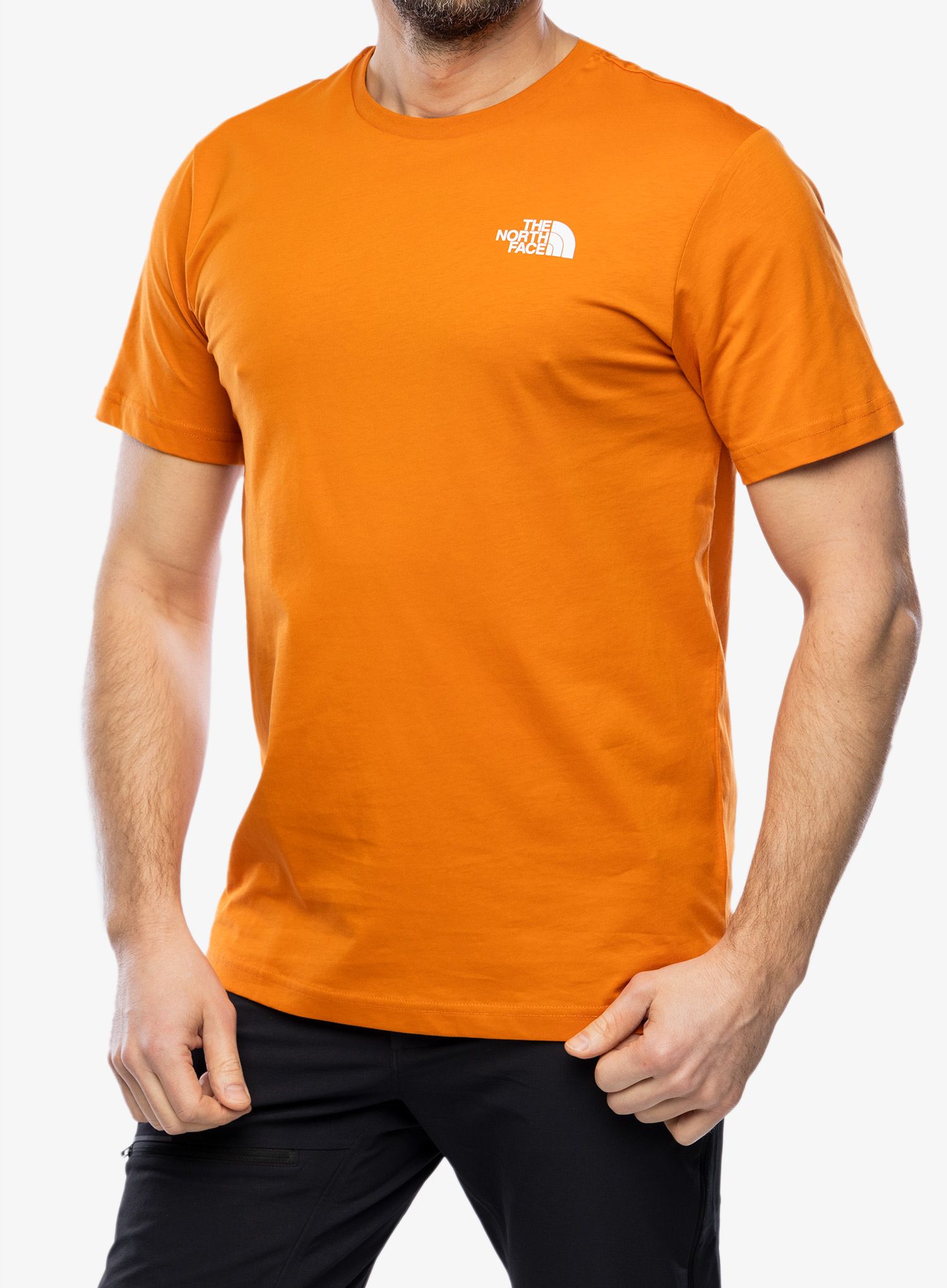 Bombažna majica The North Face S/S Redbox Tee - desert rust