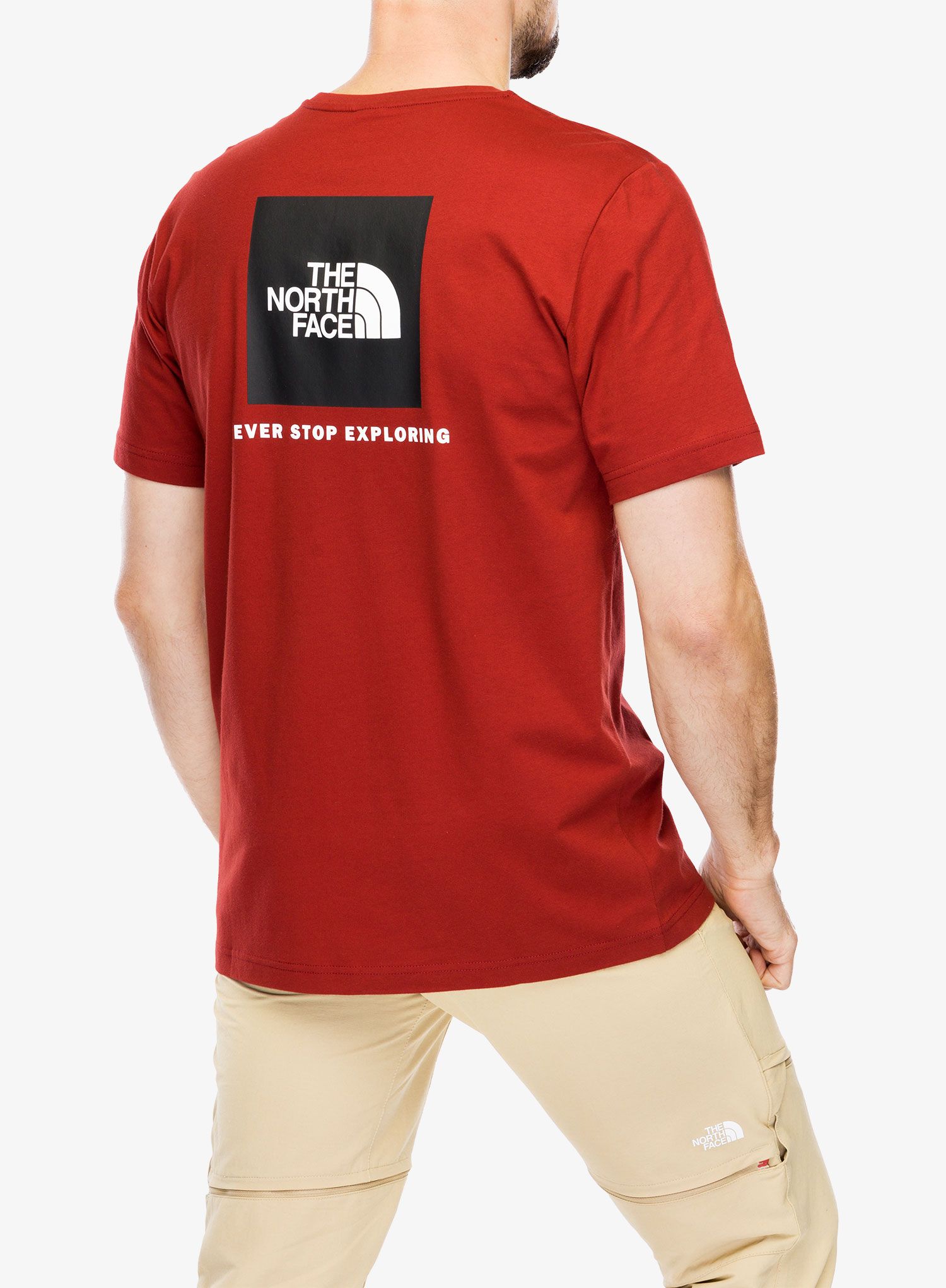 Majica s potiskom The North Face S/S Redbox Tee - iron red