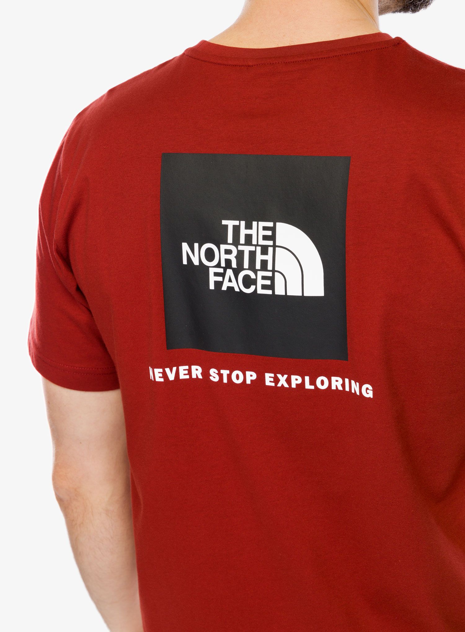 Majica s potiskom The North Face S/S Redbox Tee - iron red