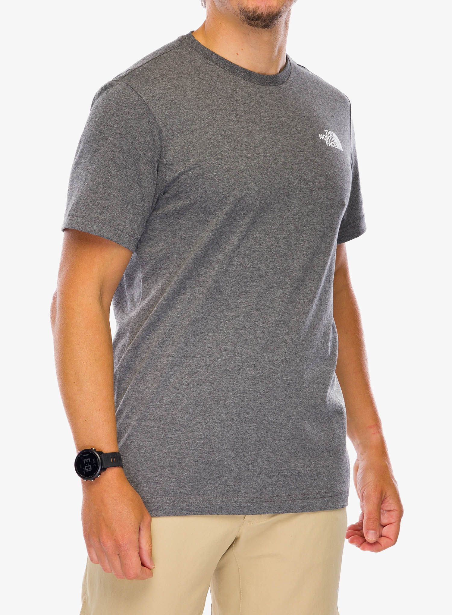 Bombažna majica The North Face S/S Redbox Tee - tnf medium grey heather