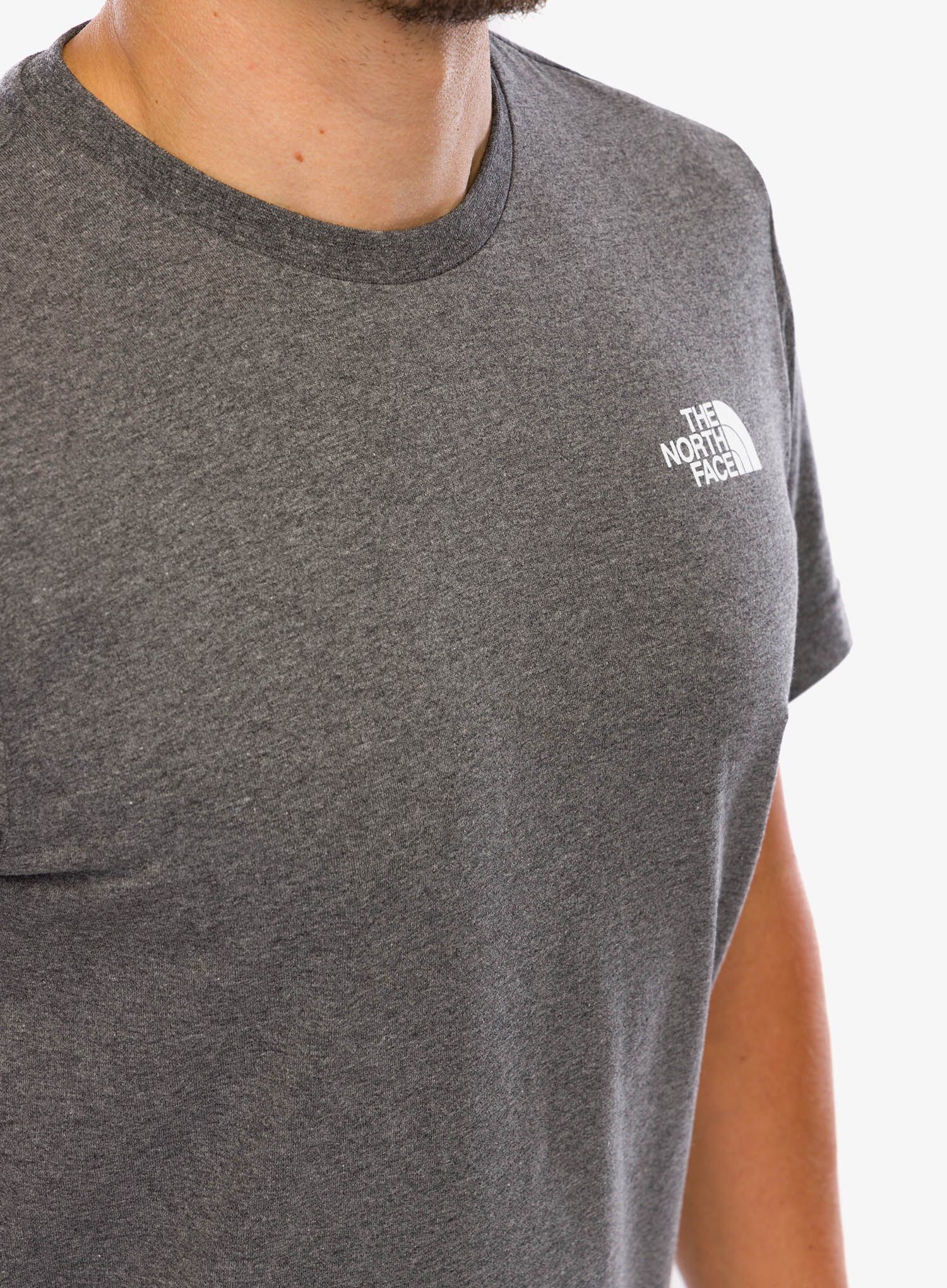 Bombažna majica The North Face S/S Redbox Tee - tnf medium grey heather