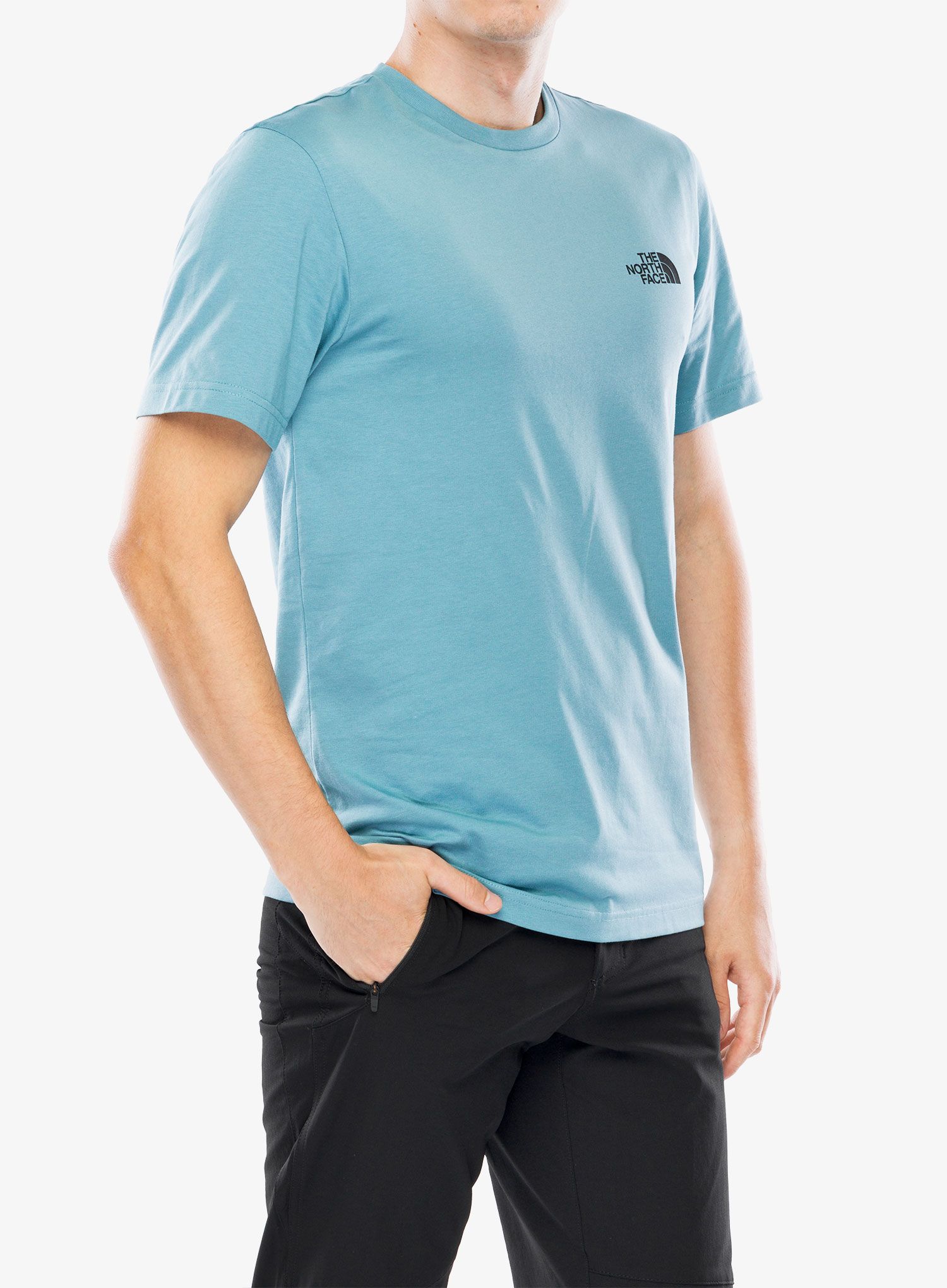 Bombažna majica The North Face S/S Simple Dome Tee - algae blue