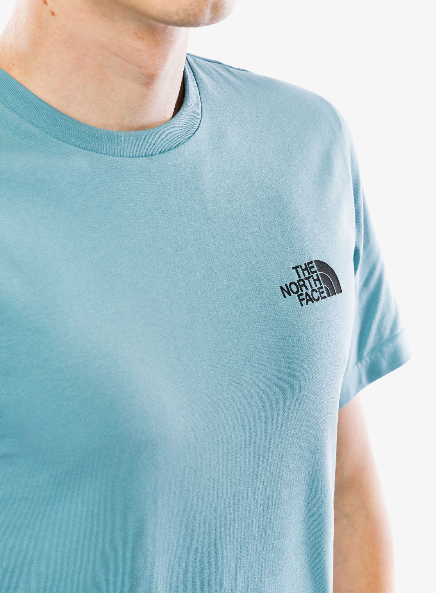 Bombažna majica The North Face S/S Simple Dome Tee - algae blue