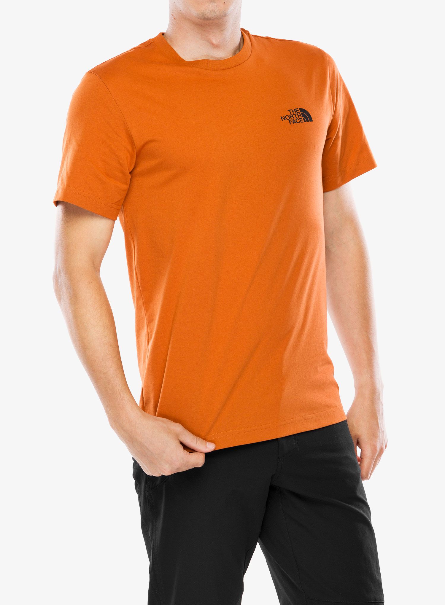 Bombažna majica The North Face S/S Simple Dome Tee - earthen copper