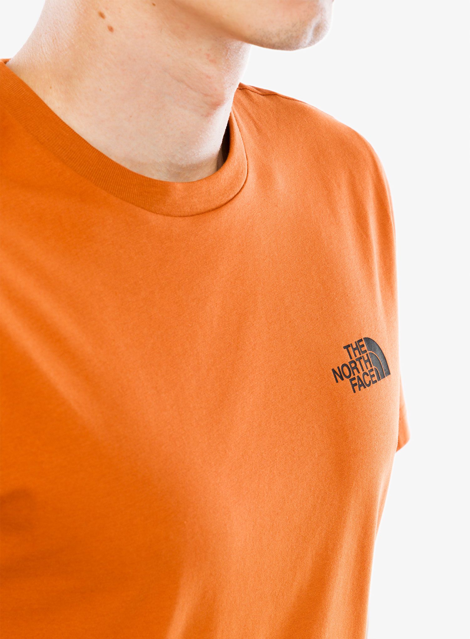 Bombažna majica The North Face S/S Simple Dome Tee - earthen copper