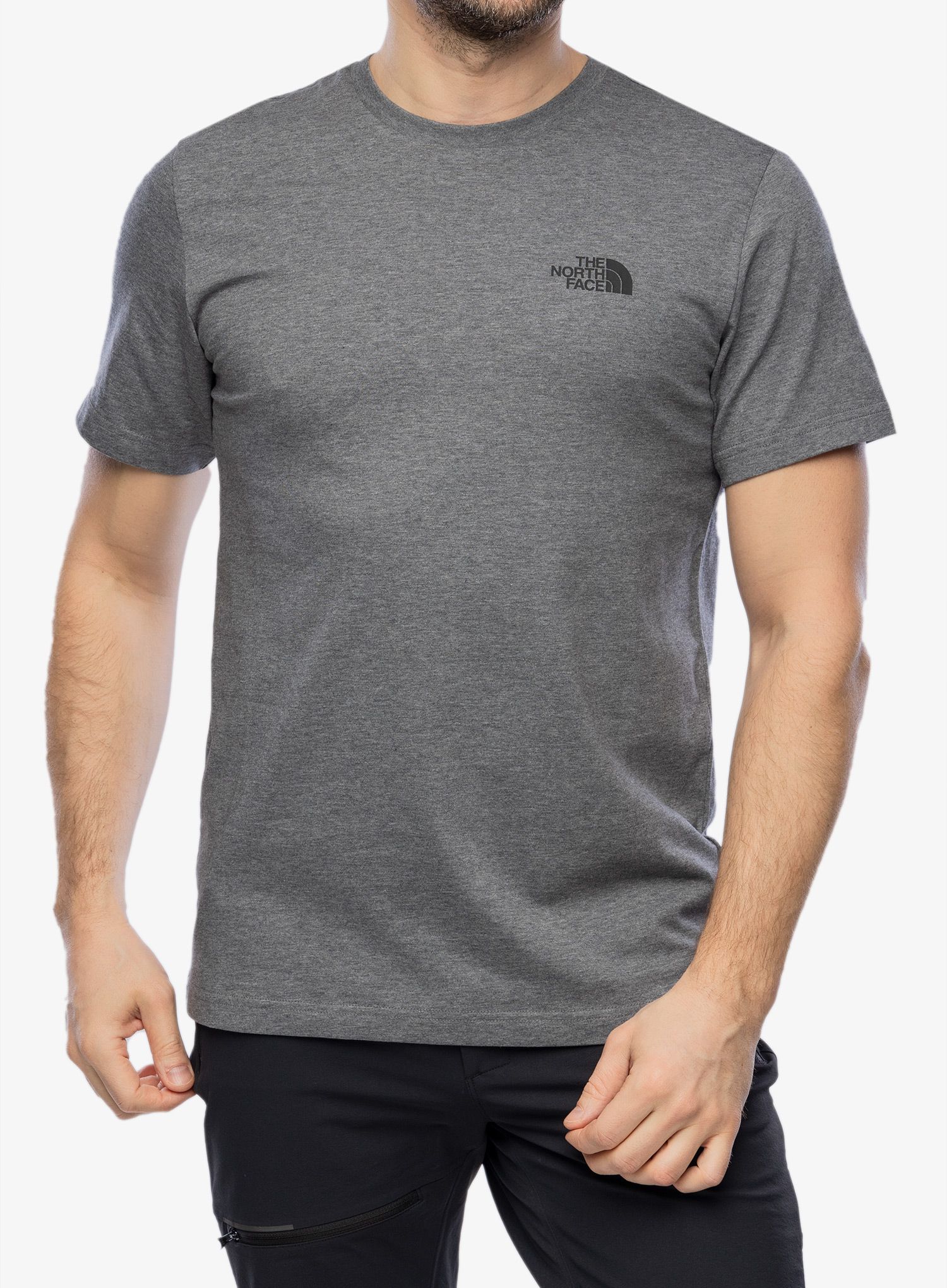 Bombažna majica The North Face S/S Simple Dome Tee - medium grey