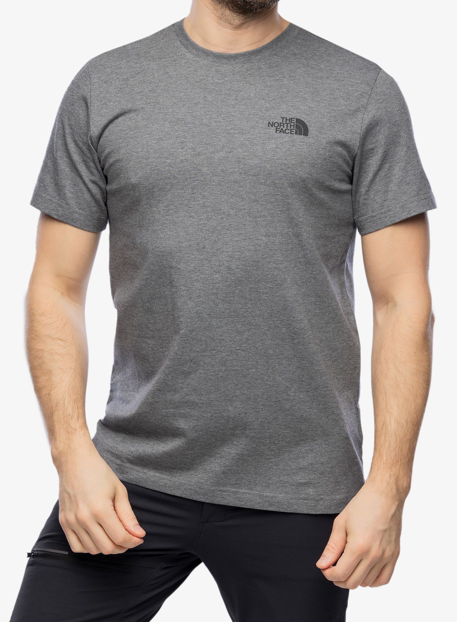 Bombažna majica The North Face S/S Simple Dome Tee - medium grey