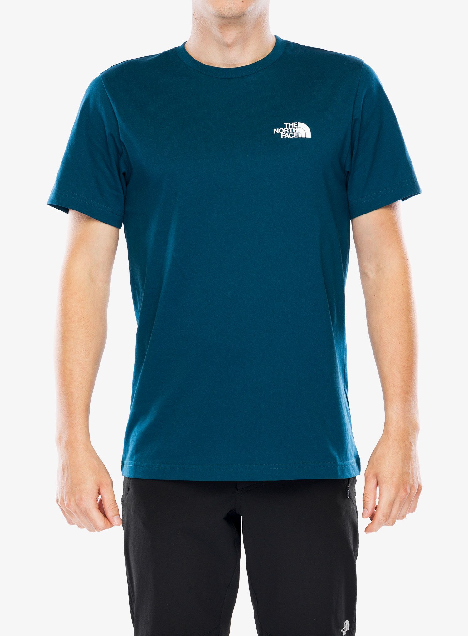 Bombažna majica The North Face S/S Simple Dome Tee - midnight petrol