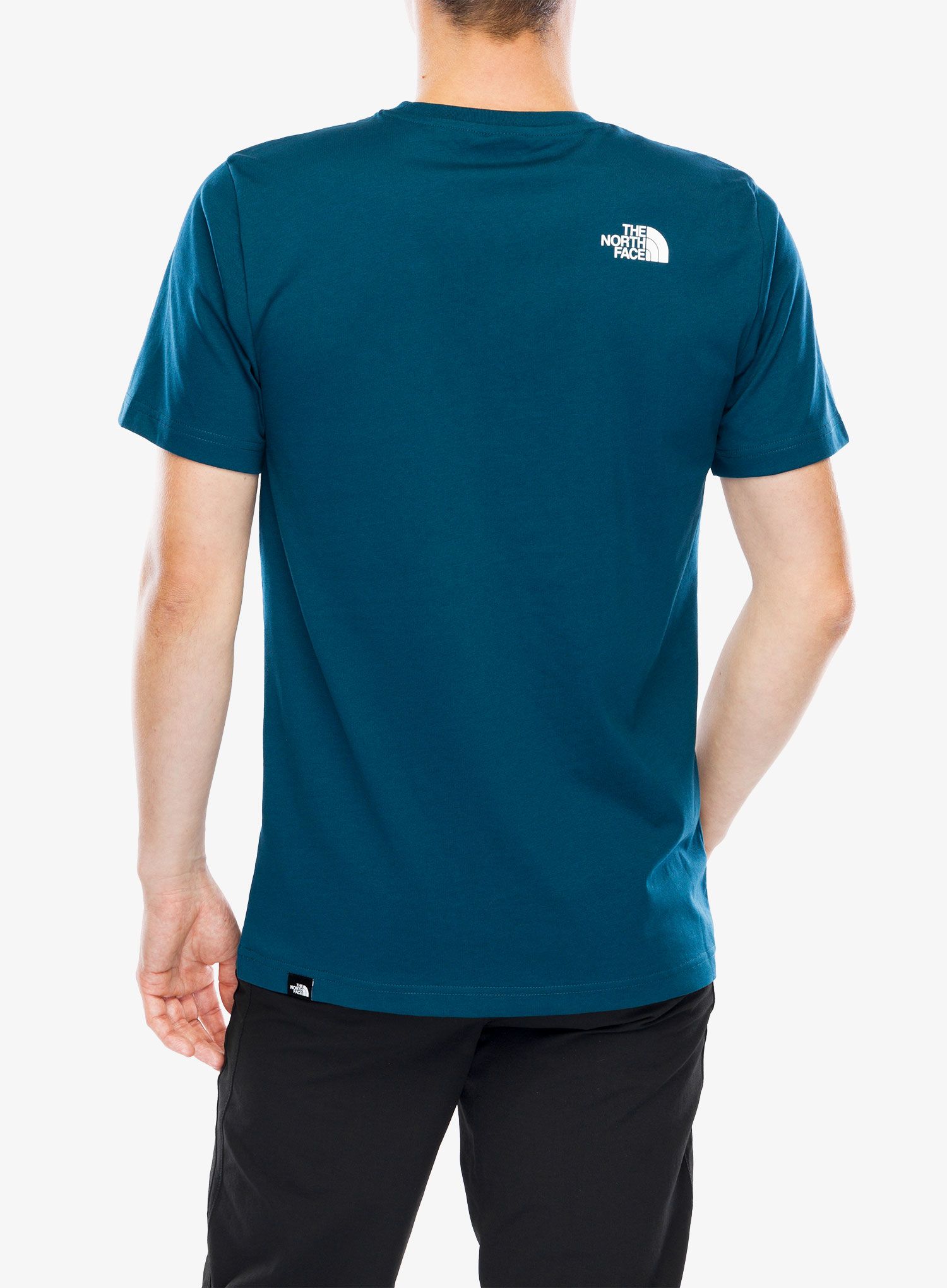 Bombažna majica The North Face S/S Simple Dome Tee - midnight petrol