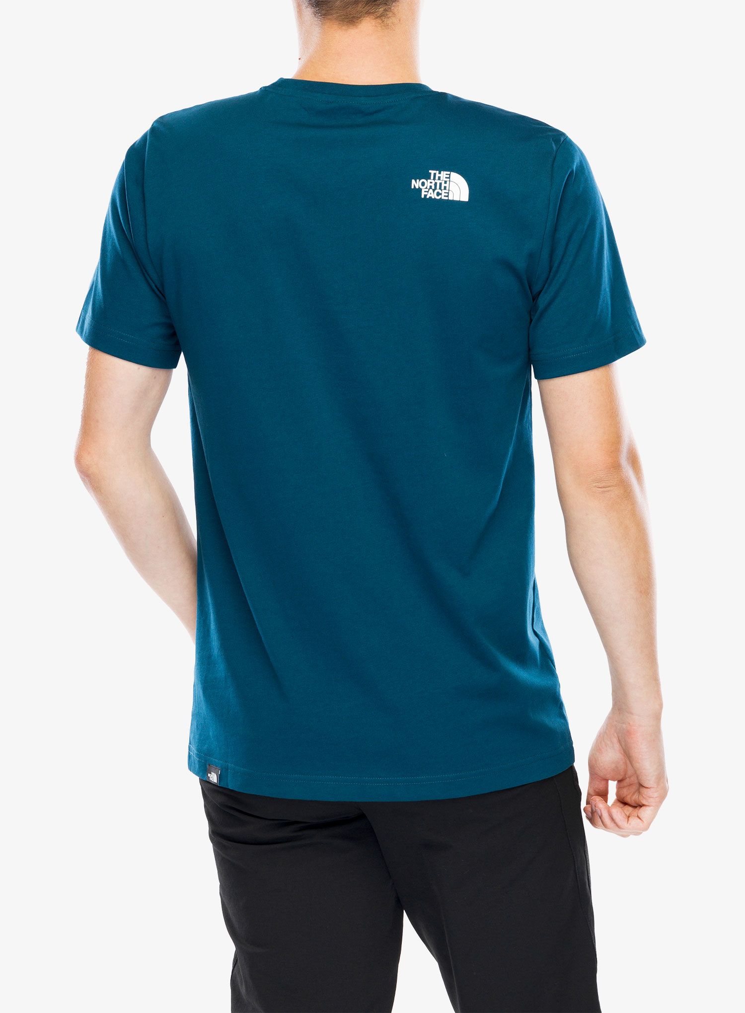 Bombažna majica The North Face S/S Simple Dome Tee - midnight petrol