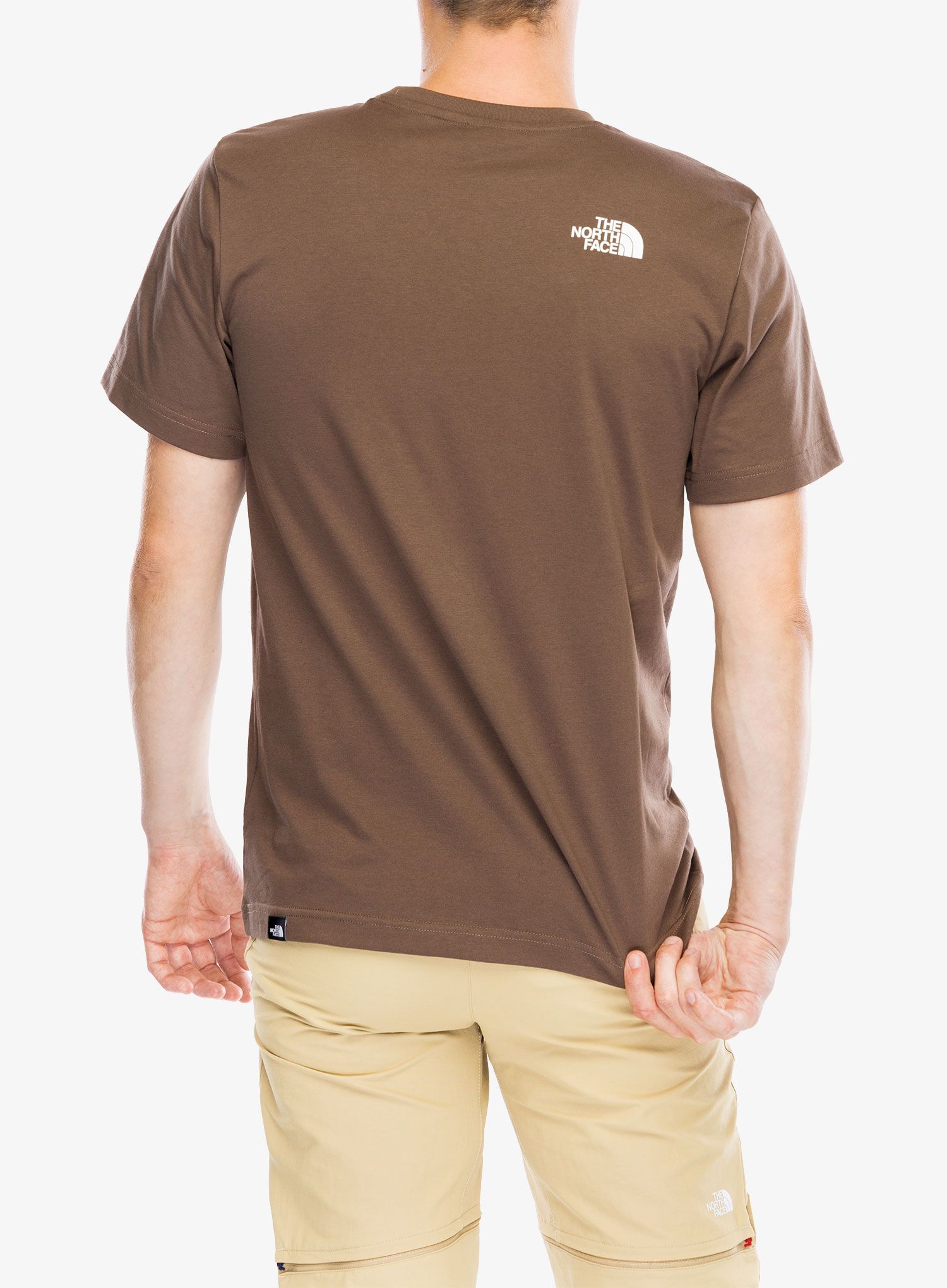 Bombažna majica The North Face S/S Simple Dome Tee - smokey brown