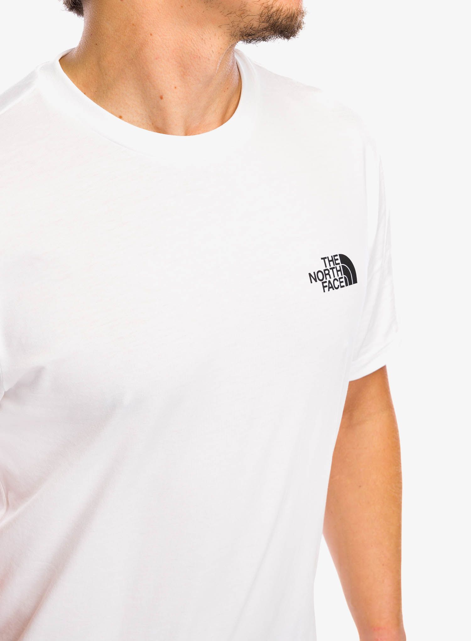 Bombažna majica The North Face S/S Simple Dome Tee - tnf white