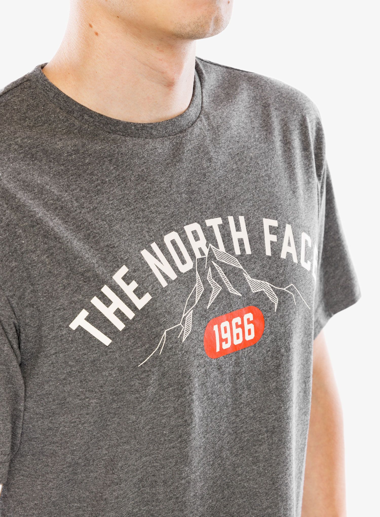 Majica s potiskom The North Face S/S Tee Varsity Graphic - tnf medium grey heather