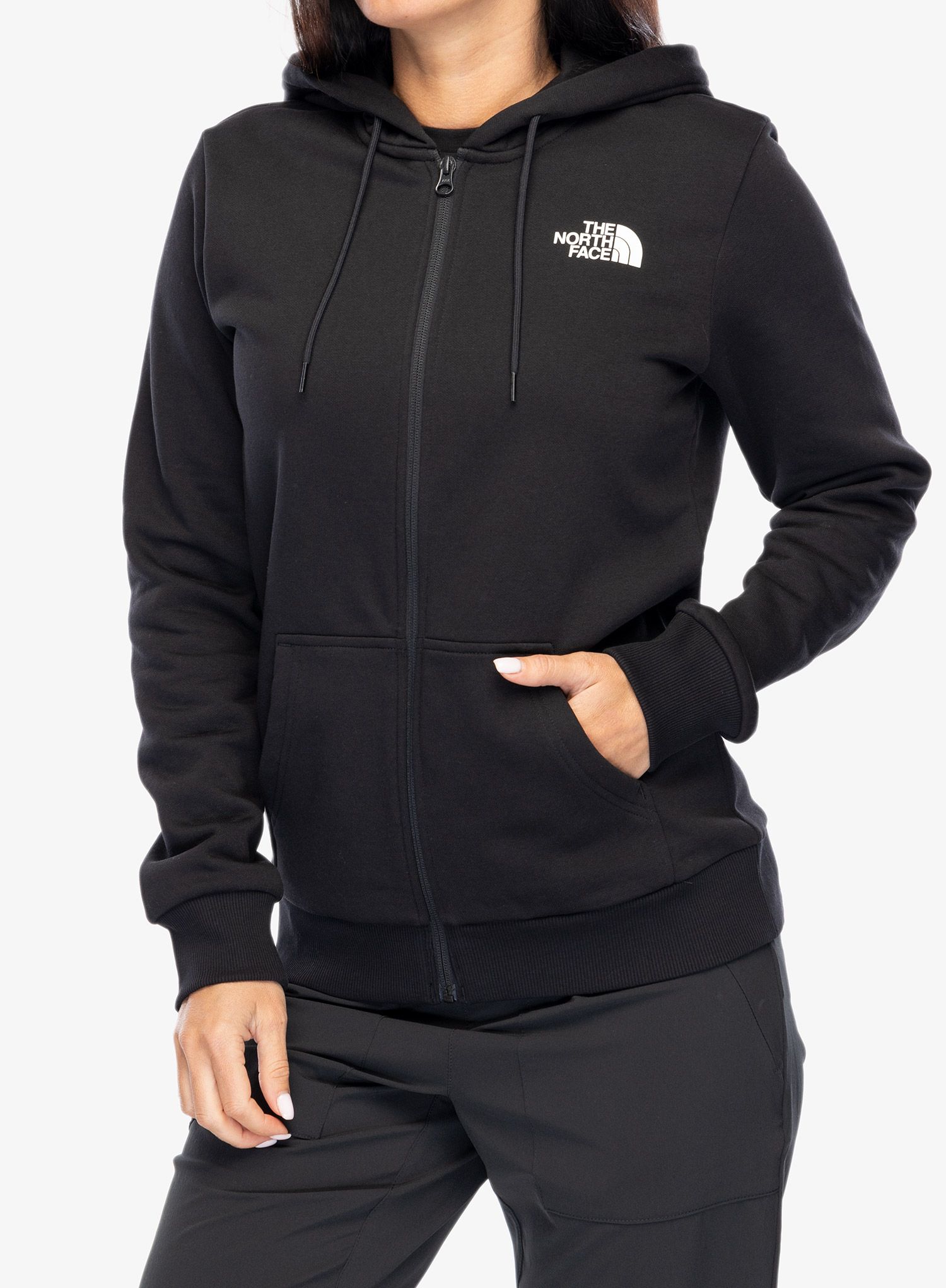 Ženska jopica z zadrgo The North Face Simple Dome Full Zip Hoodie - tnf black