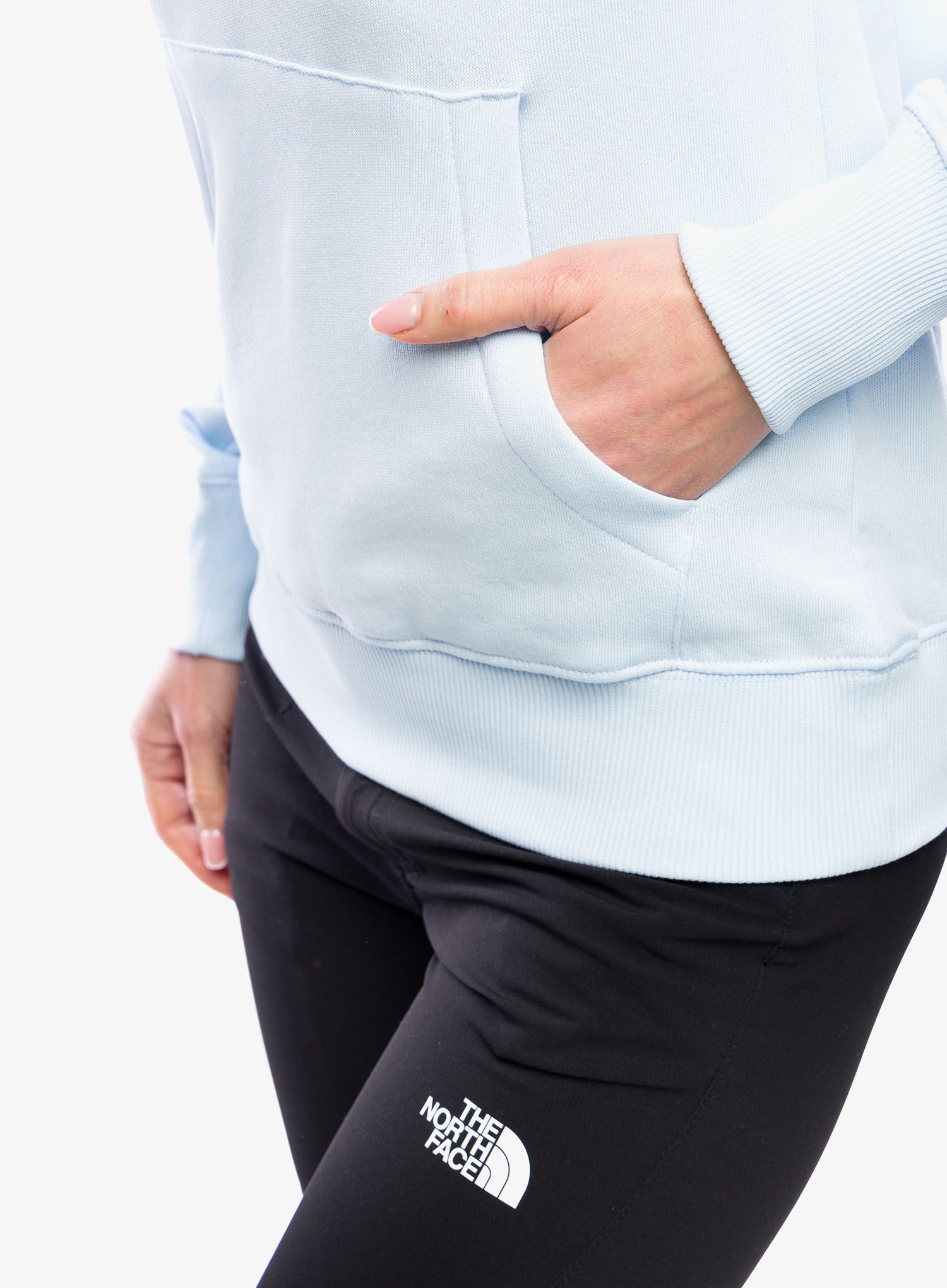 Ženska jopa s kapuco The North Face Simple Dome Hoodie - barely blue
