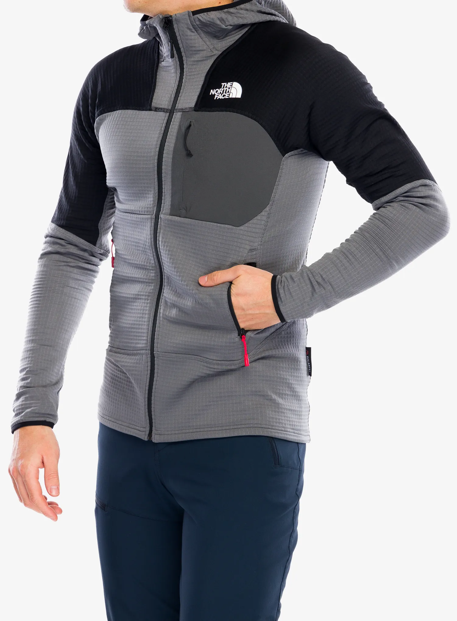 Jopica The North Face Stormgap Powergrid Hoodie - smoked pearl/tnf black