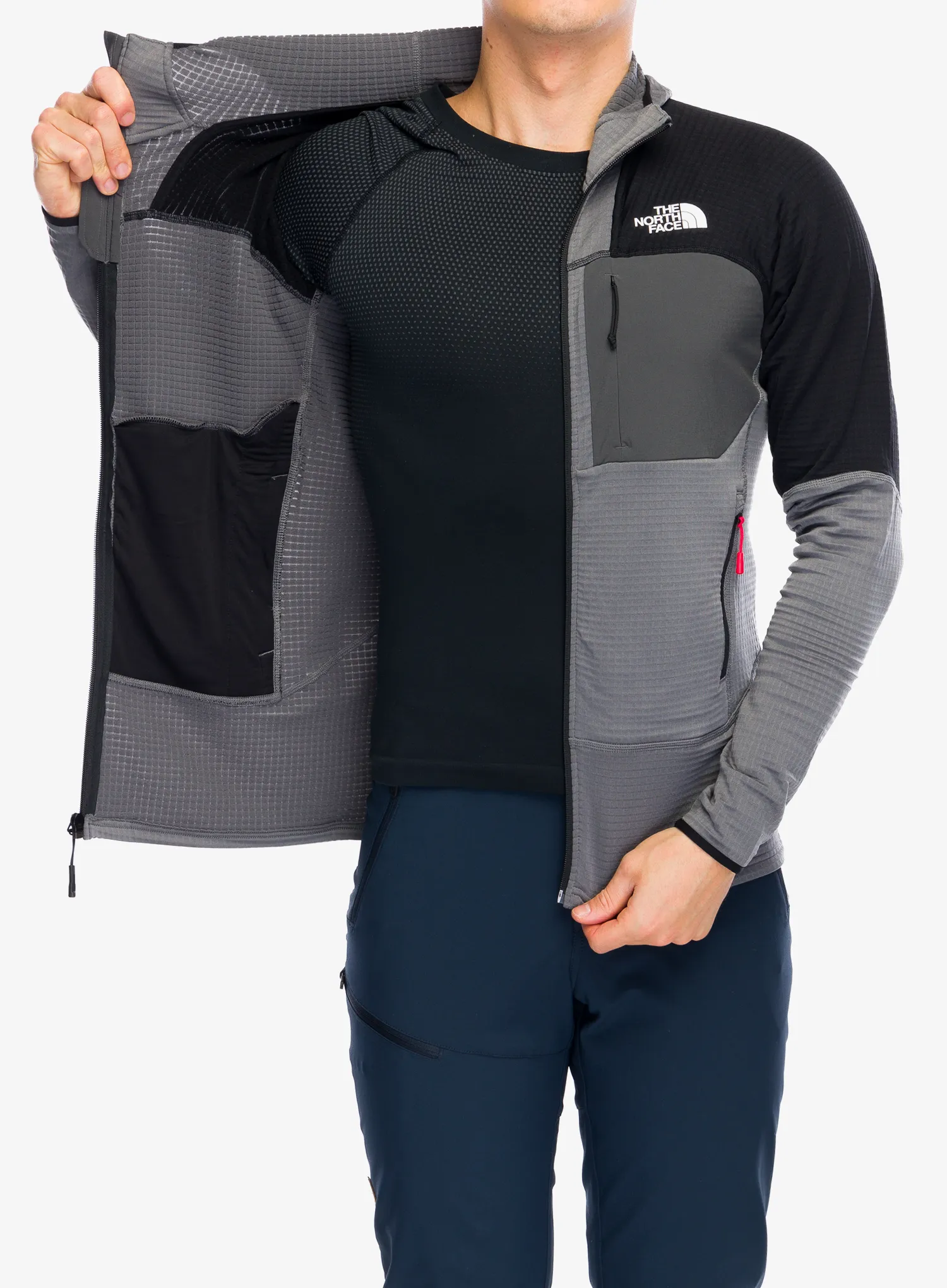Jopica The North Face Stormgap Powergrid Hoodie - smoked pearl/tnf black