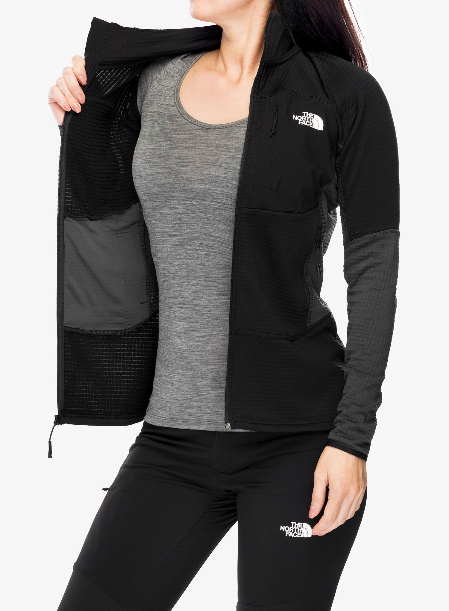 Ženska jopica brez kapuce The North Face Stormgap Powergrid Jacket - black/grey