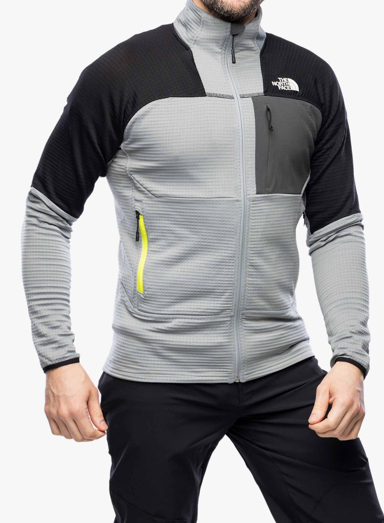 Puloverji brez kapuce The North Face Stormgap Powergrid Jacket - grey/black