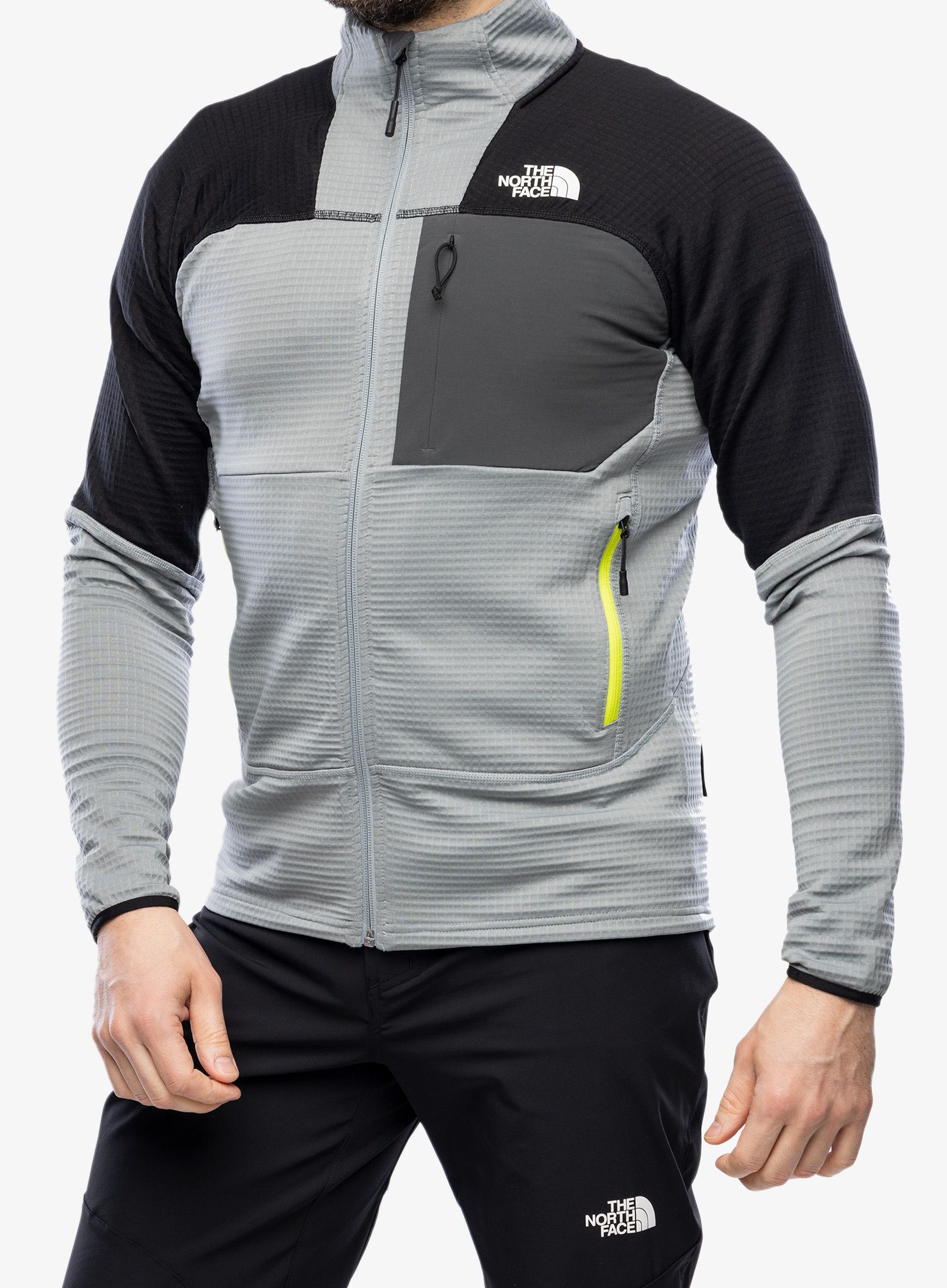 Puloverji brez kapuce The North Face Stormgap Powergrid Jacket - grey/black
