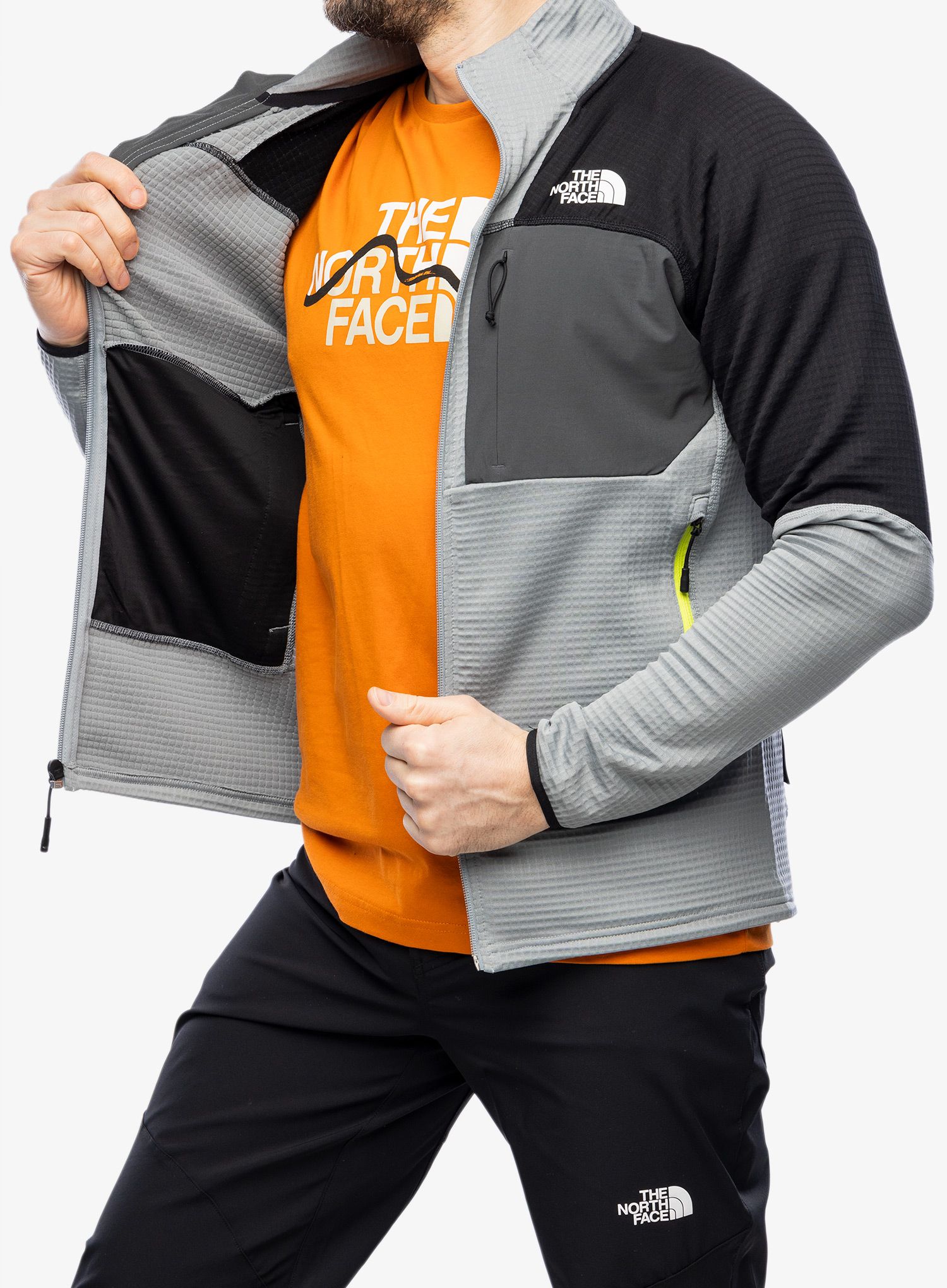 Puloverji brez kapuce The North Face Stormgap Powergrid Jacket - grey/black