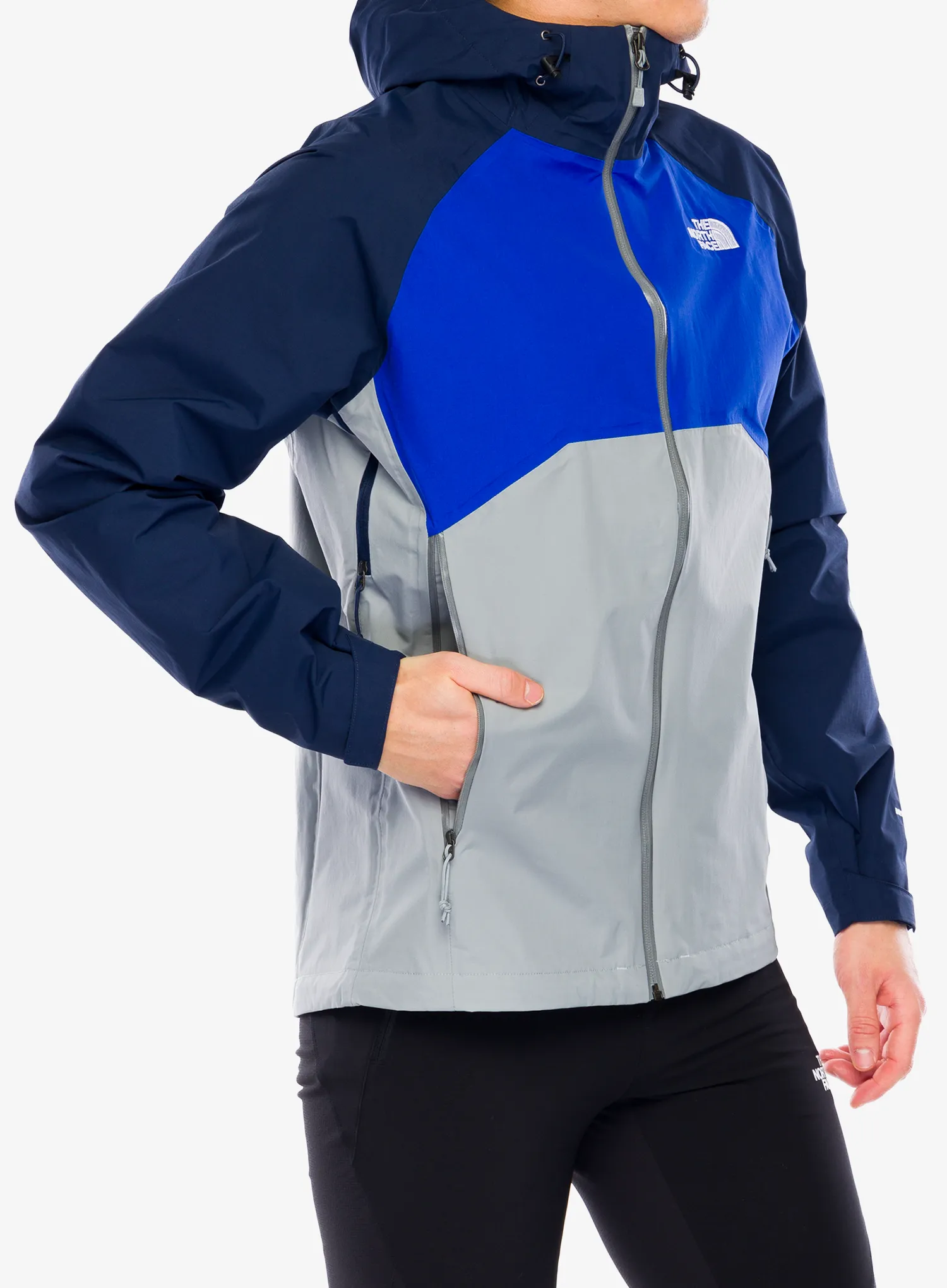 Nepremočljiva jakna The North Face Stratos Jacket - monument grey/tnf blue