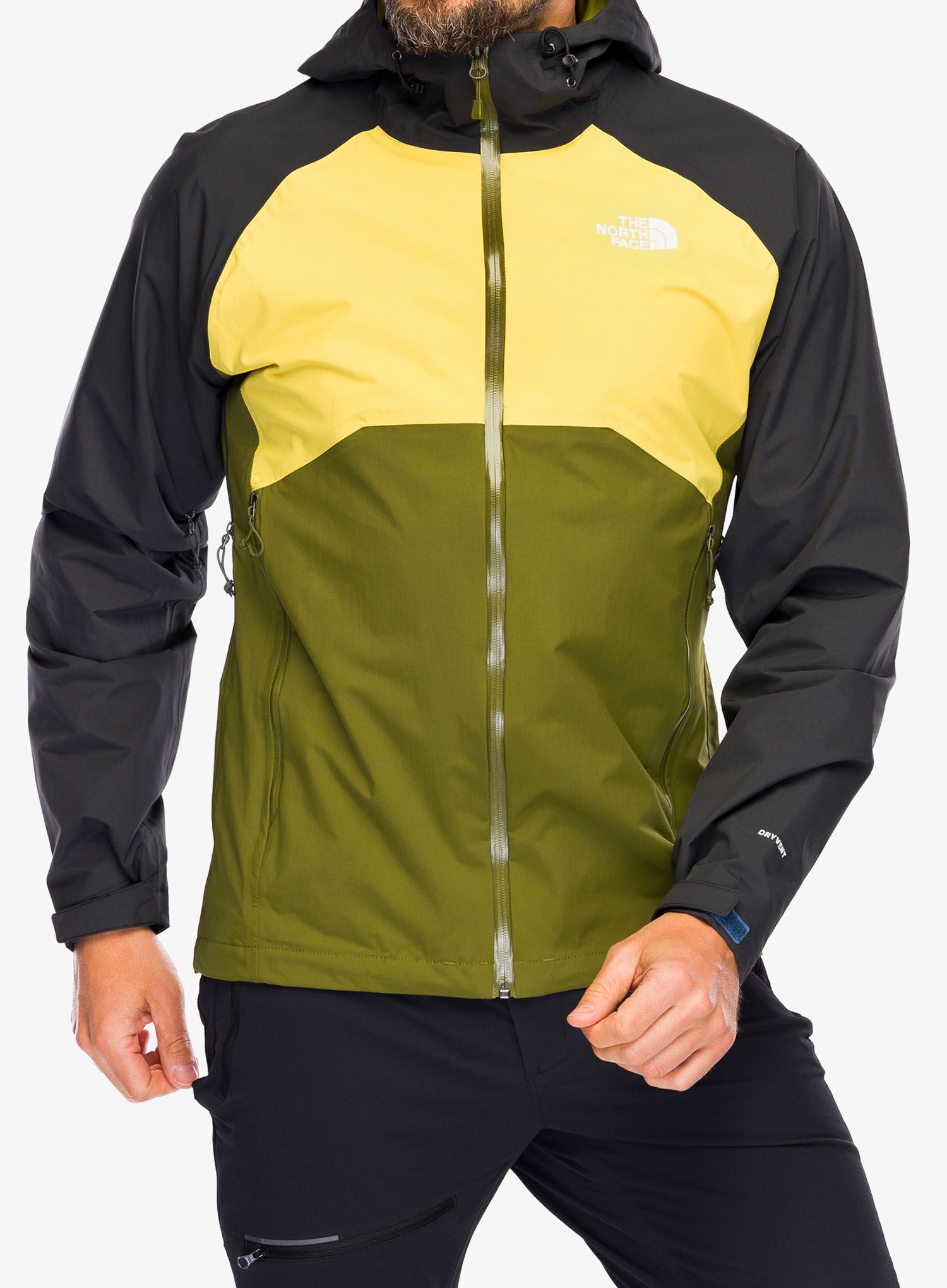 Nepremočljiva jakna The North Face Stratos Jacket - olive/yellow silt