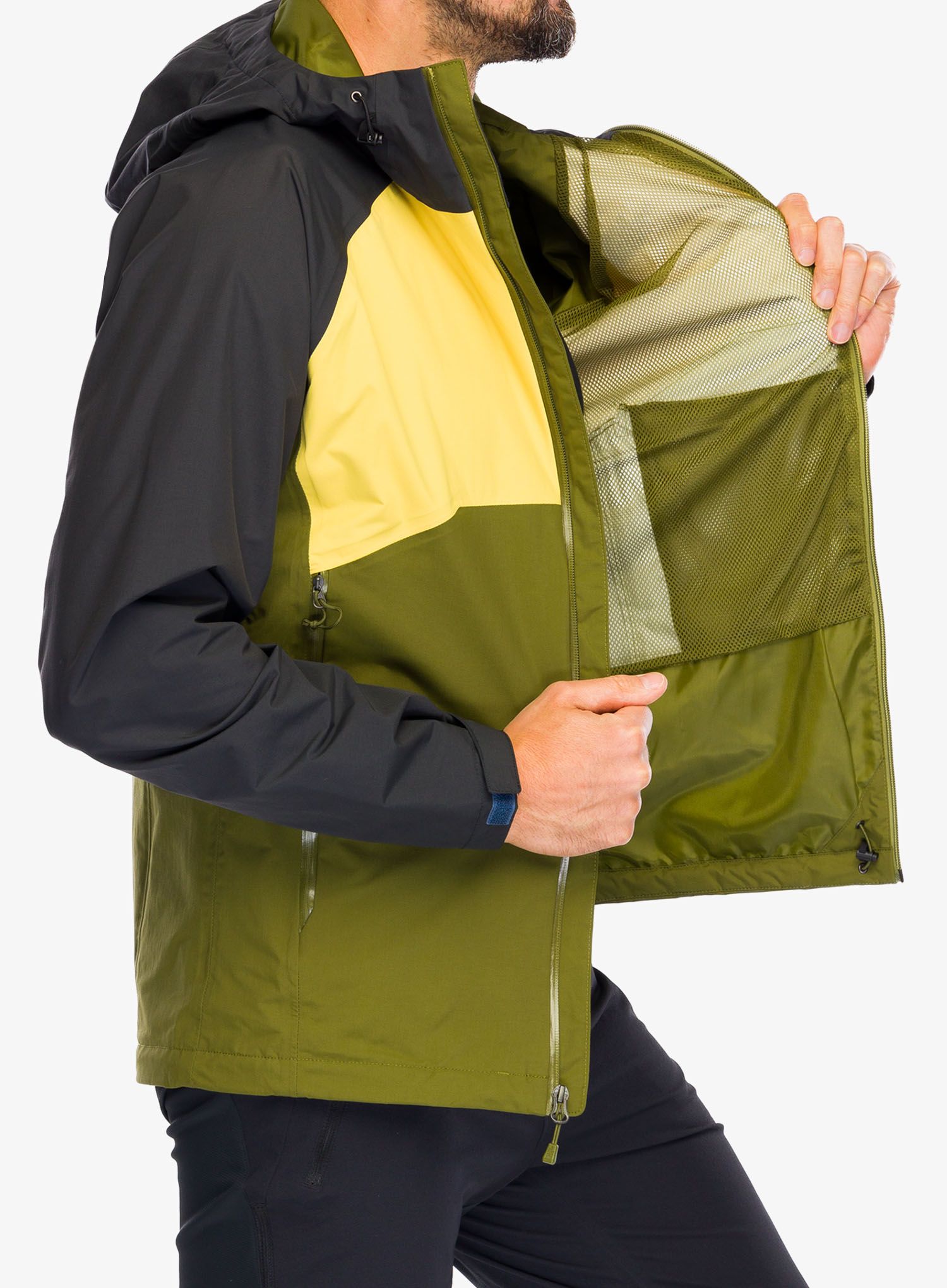 Nepremočljiva jakna The North Face Stratos Jacket - olive/yellow silt
