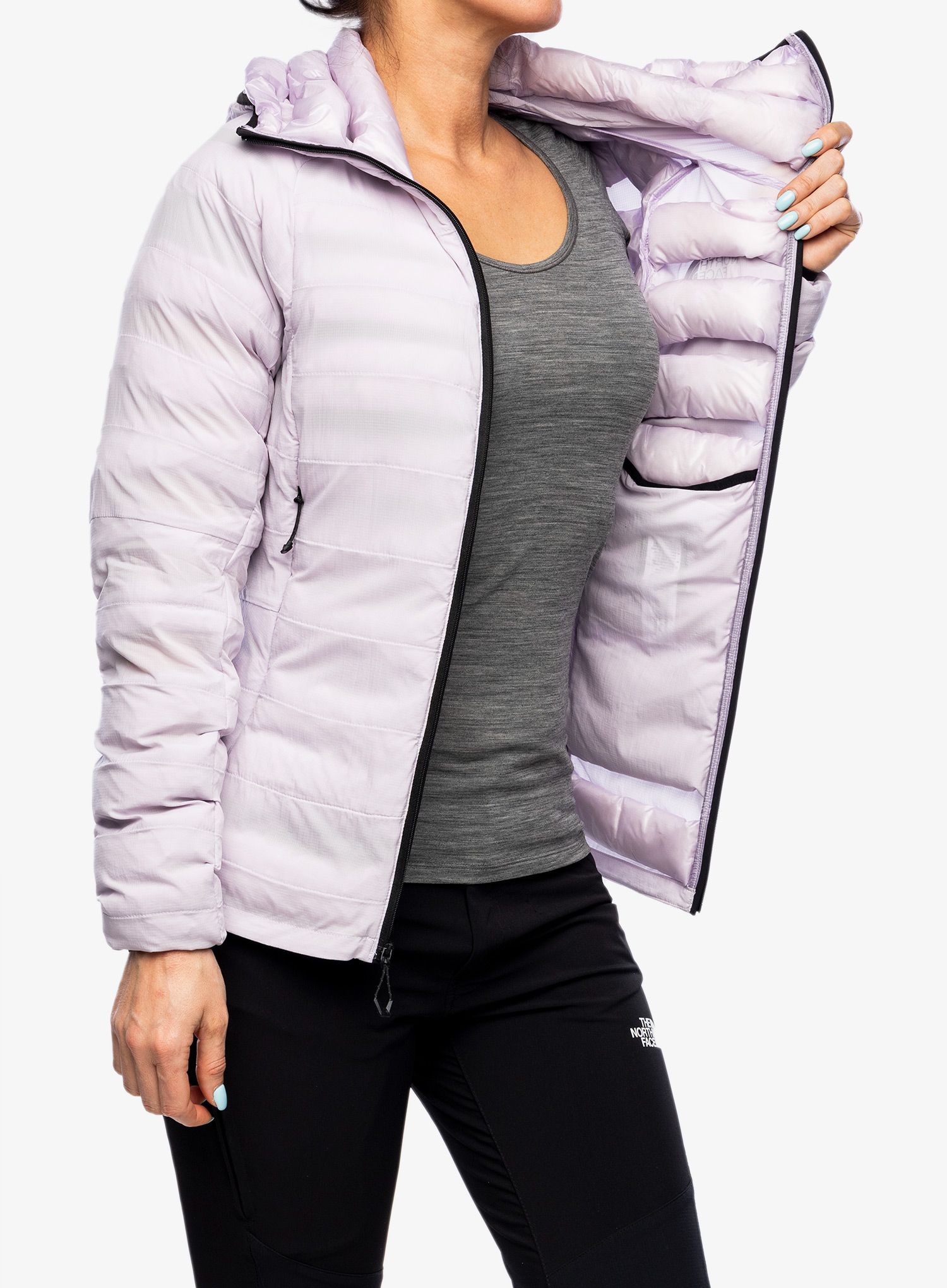 Ženska puhovka The North Face Summit Breithorn 50/50 Hoodie - lavender fog