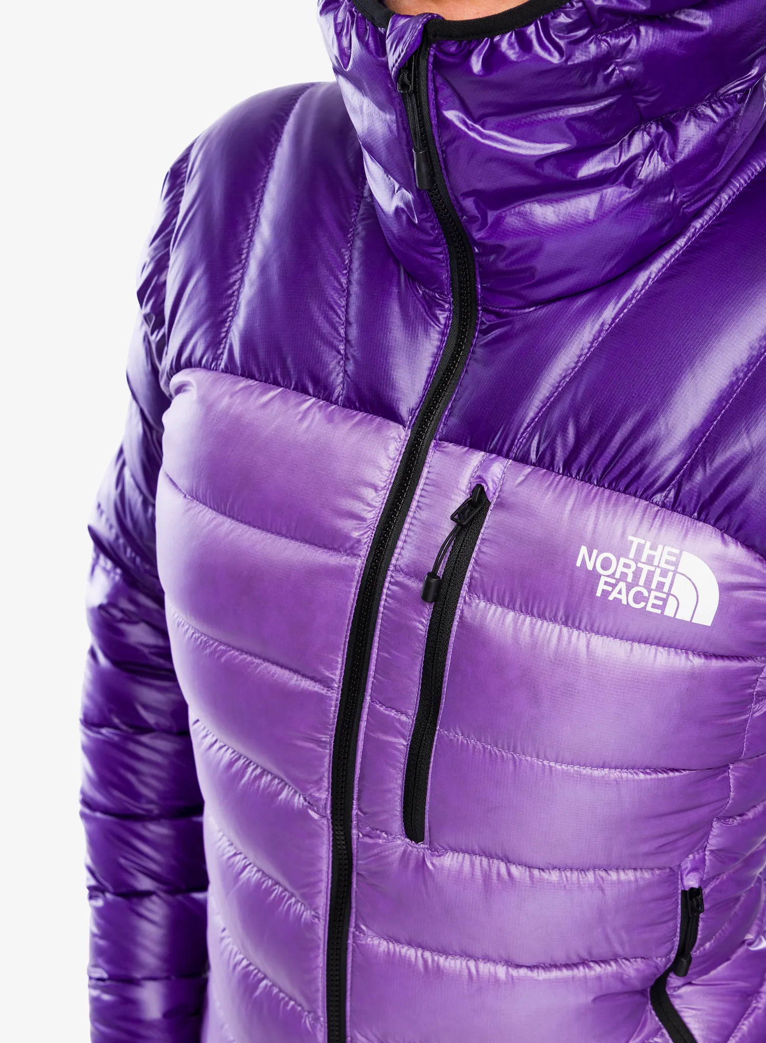 Ženska puhovka The North Face Summit Breithorn Hoodie - peak purple/purple granite