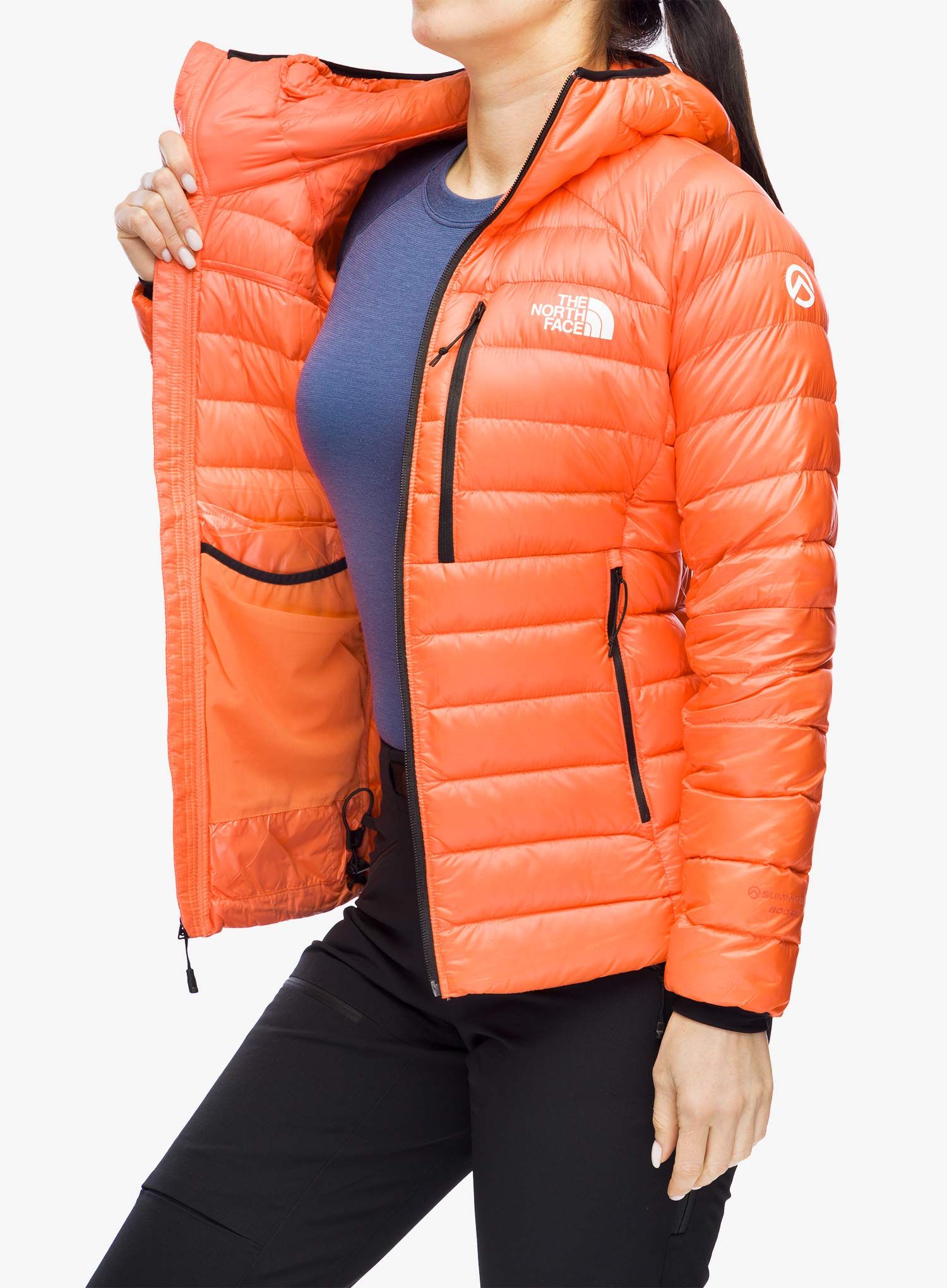 Ženska puhovka The North Face Summit Breithorn Hoodie - radiant orange