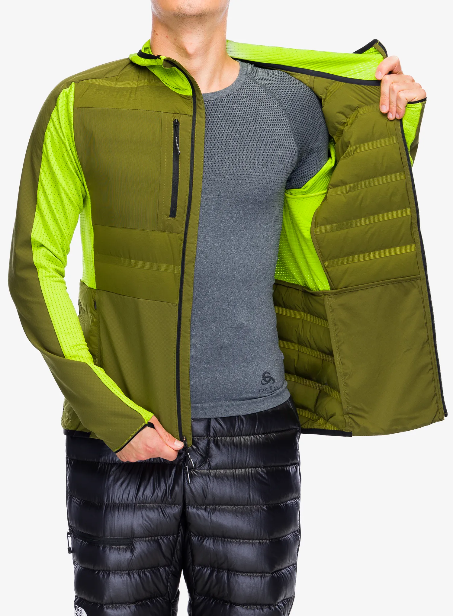 Hibridna jakna The North Face Summit Garnet Canyon Jacket - forest olive/meadow grass