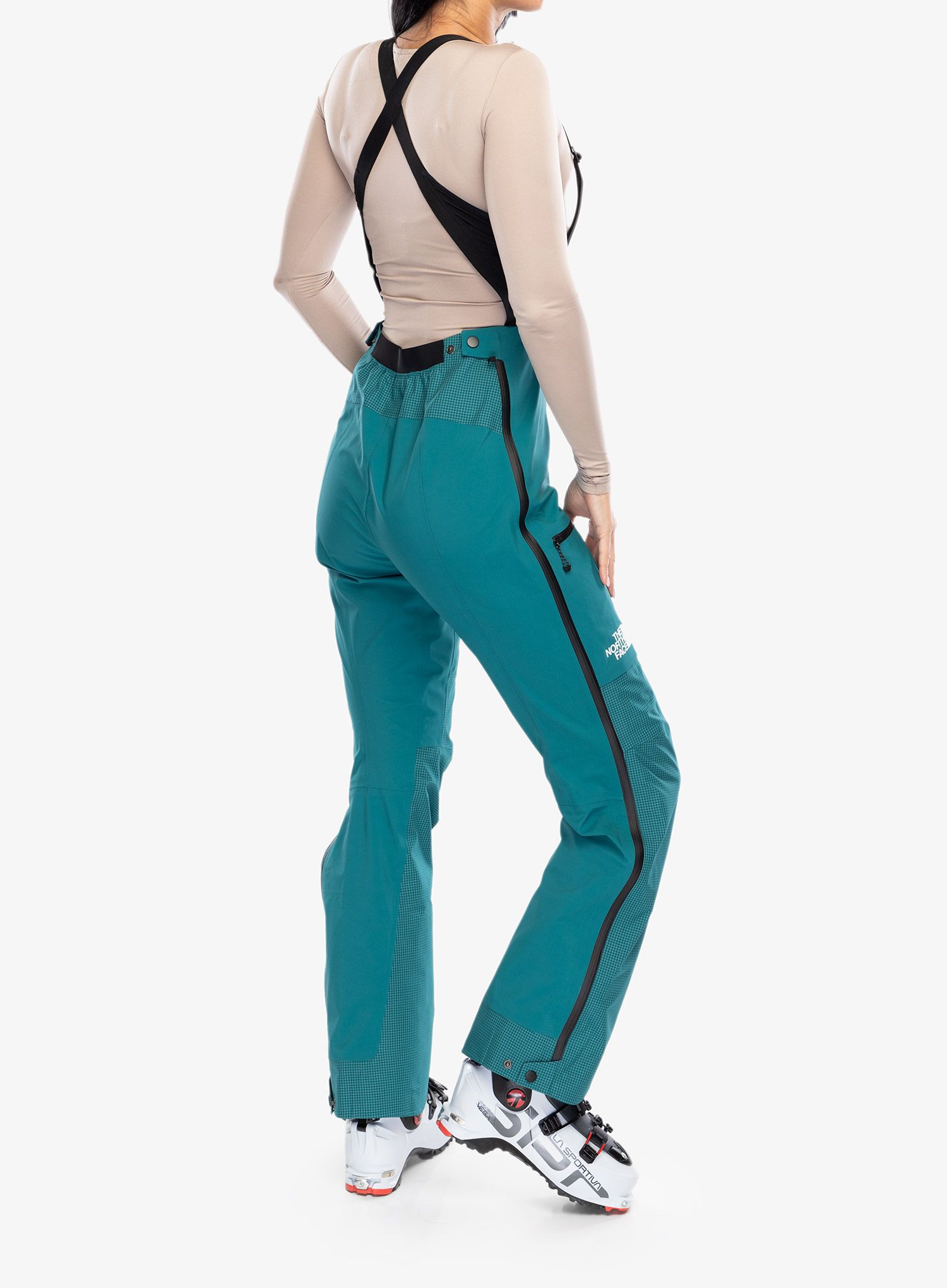 Ženske hlače The North Face Summit L5 FUTURELIGHT FZ BIB - shaded spruce