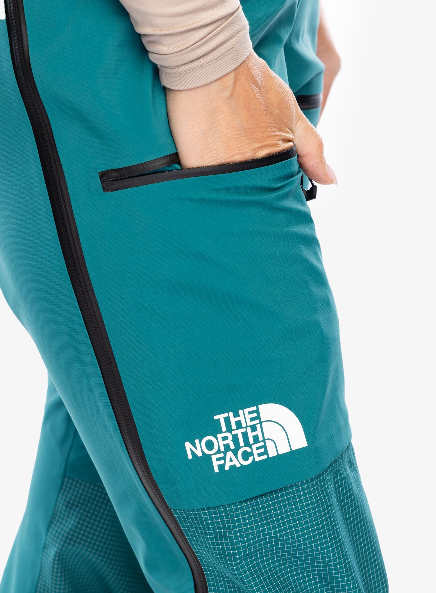 Ženske hlače The North Face Summit L5 FUTURELIGHT FZ BIB - shaded spruce