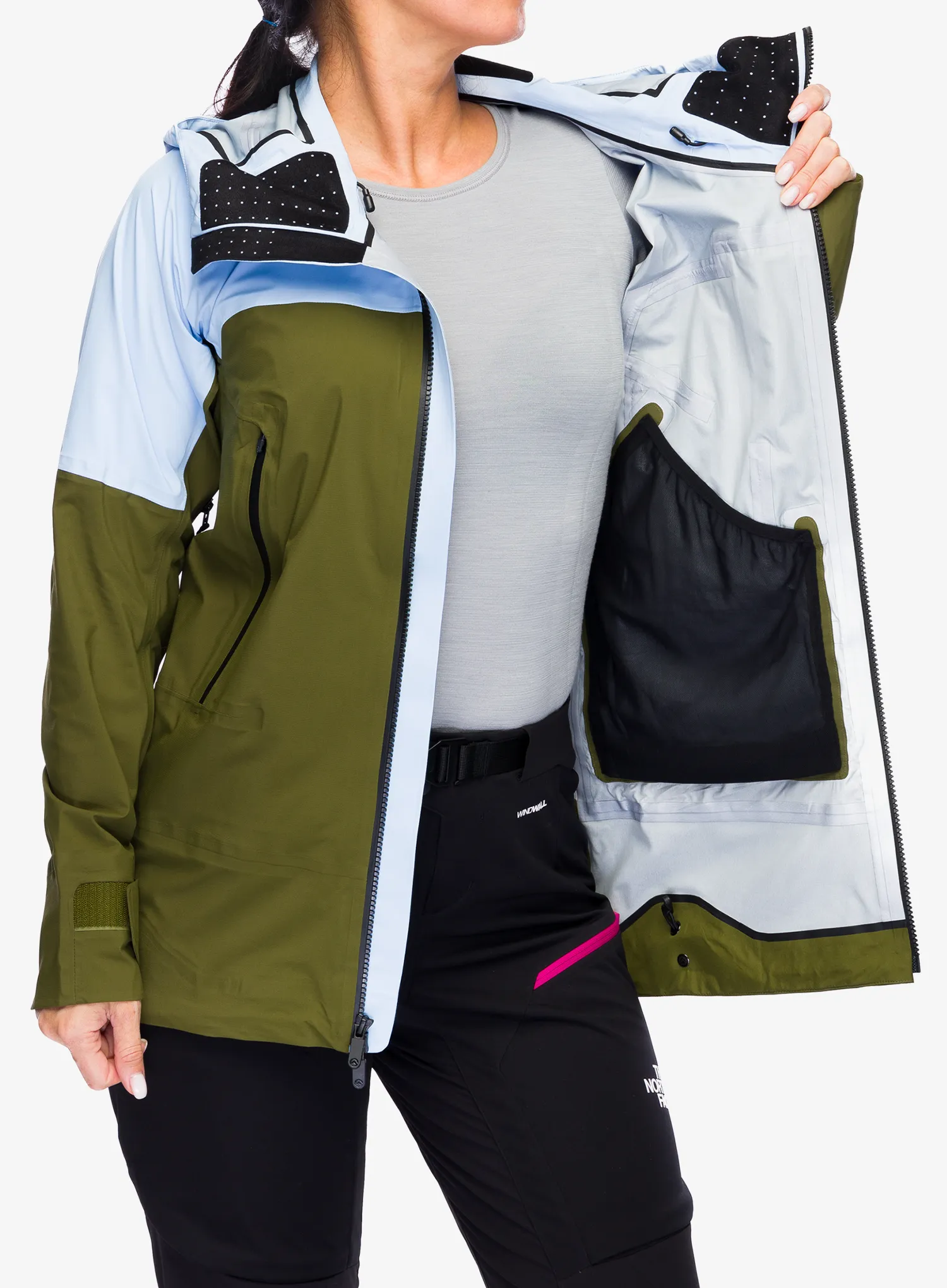 Ženska jakna The North Face Summit Stimson Futurelight Jacket - cornflower/forest olive