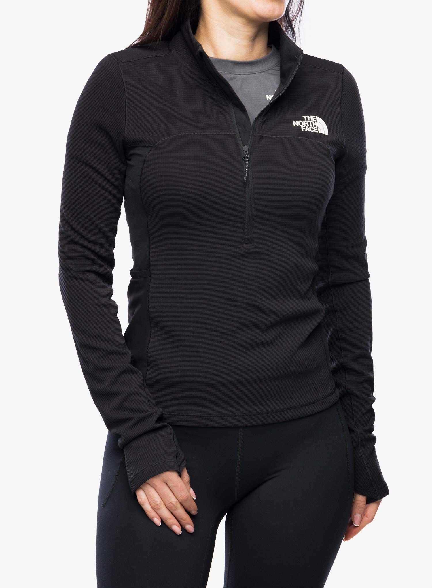 Ženska tekaška jopica The North Face Sunriser 1/4 Zip - tnf black
