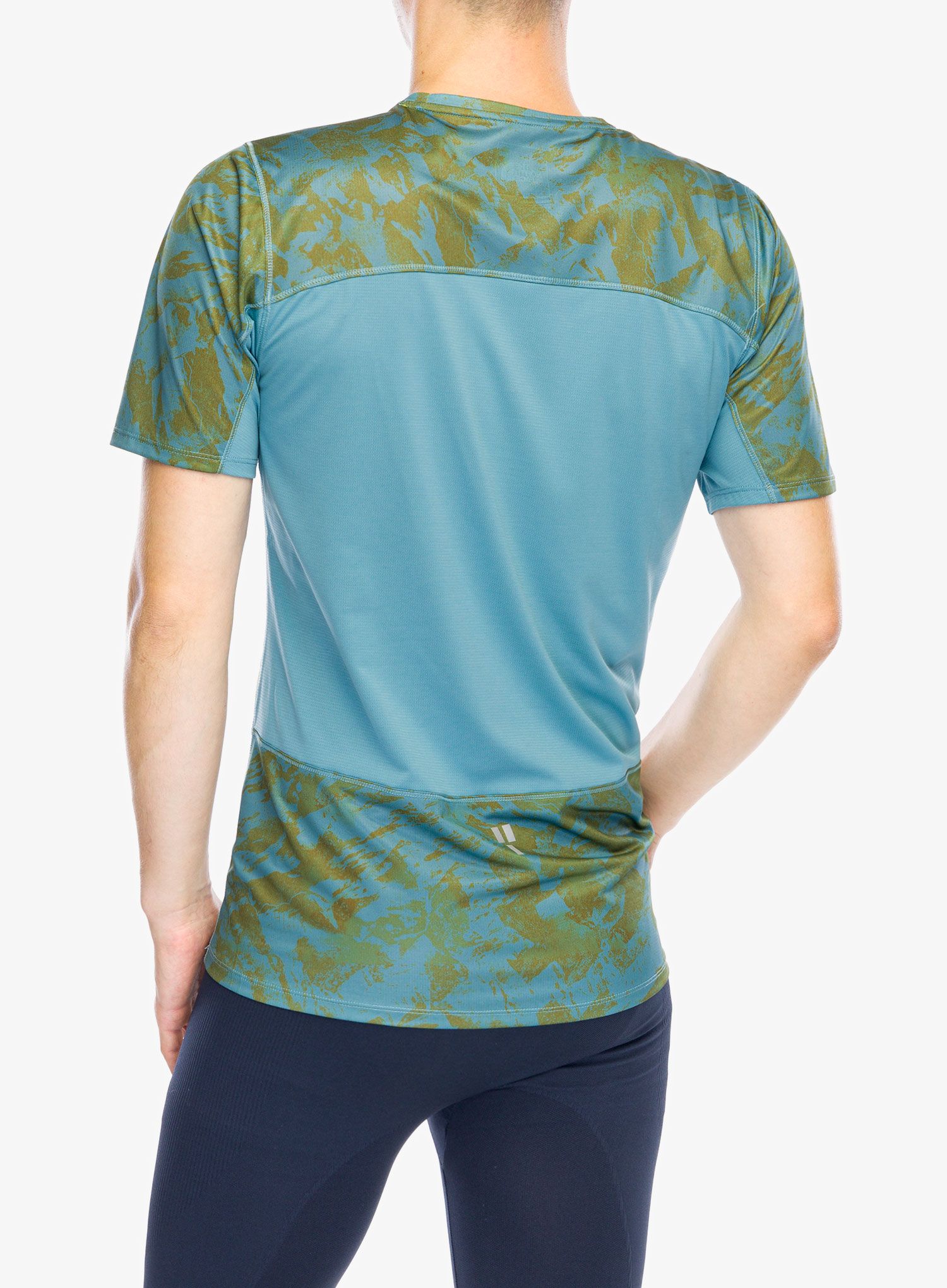 Tekaška majica The North Face Sunriser S/S - algae blue mountain trail
