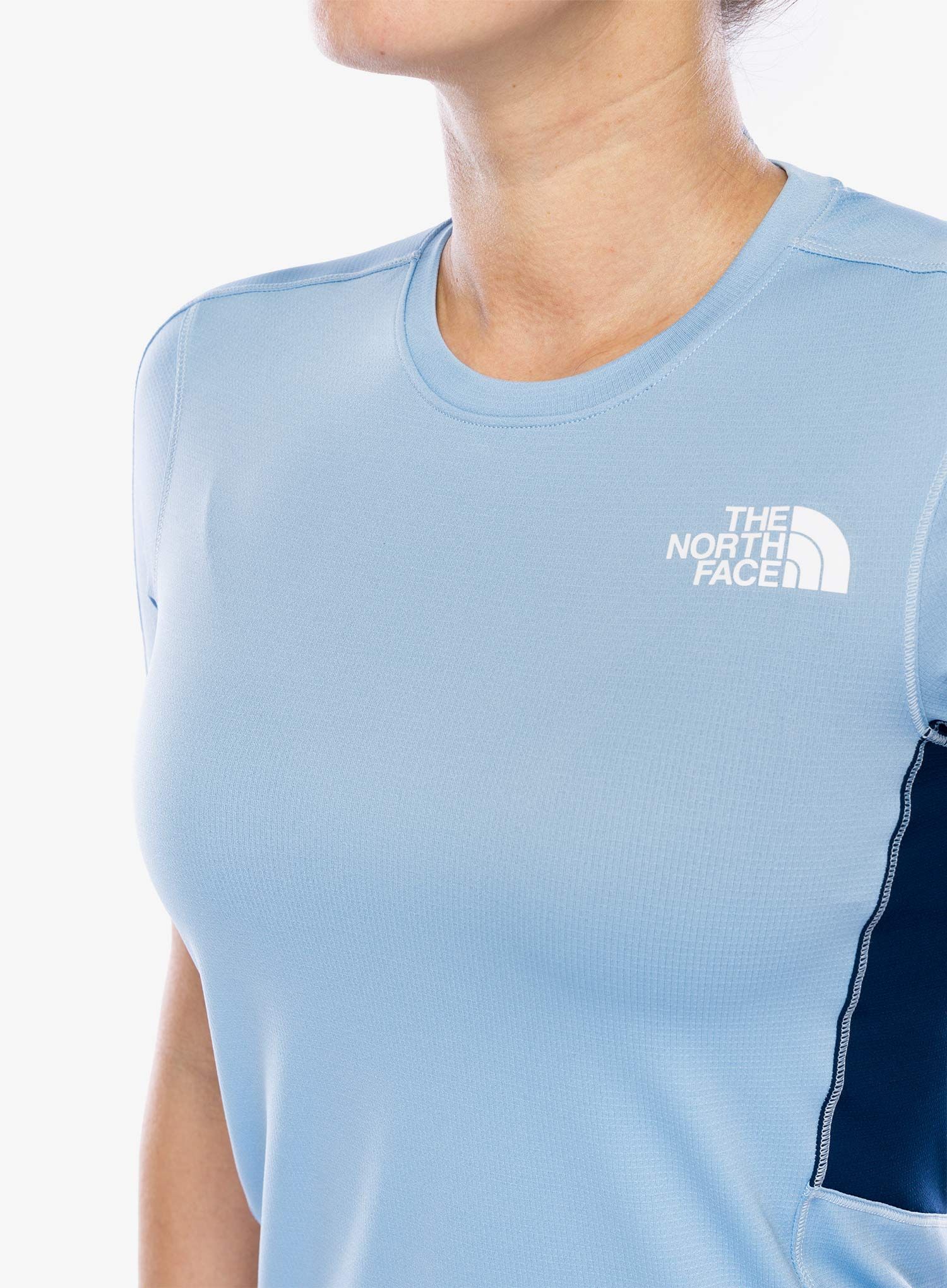 Ženska tekaška majica The North Face Sunriser S/S - steel blue/navy