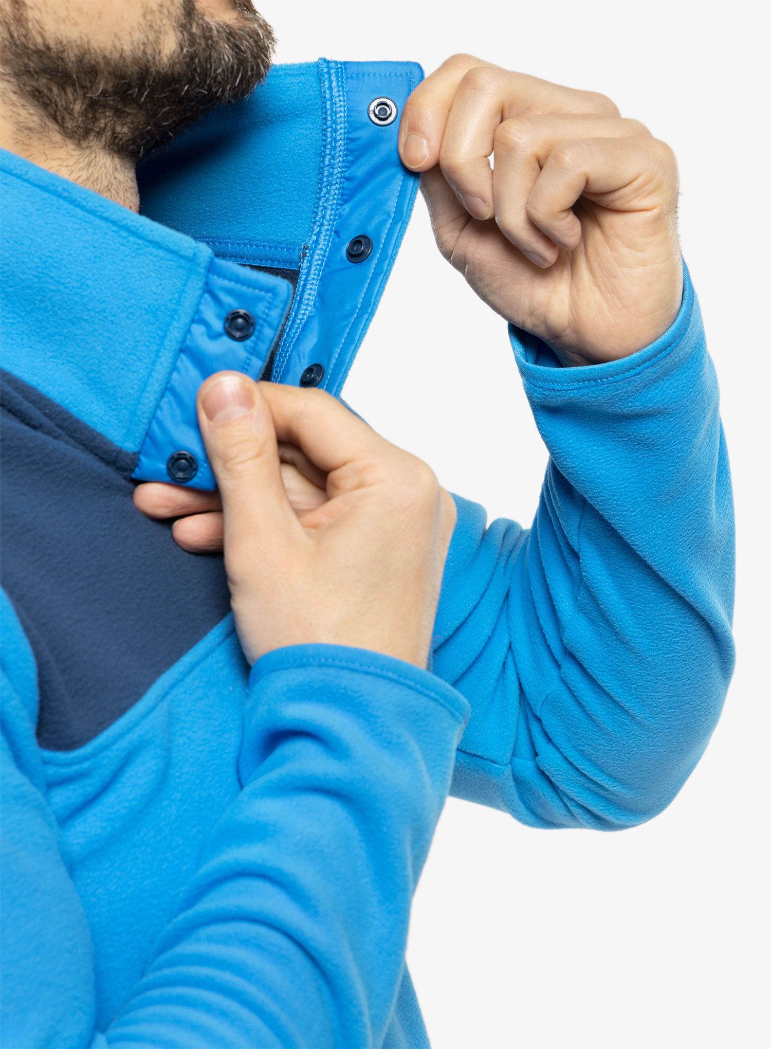 Flis The North Face TKA Glacier Snap-Neck Pullover - blue