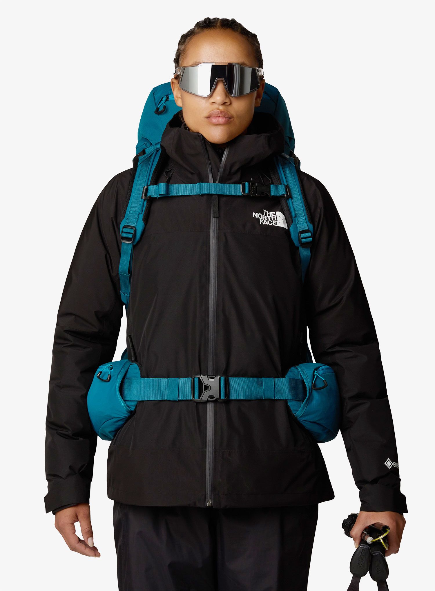 Ženski pohodniški nahrbtnik The North Face Terra 55 - blue moss/sapphire slate