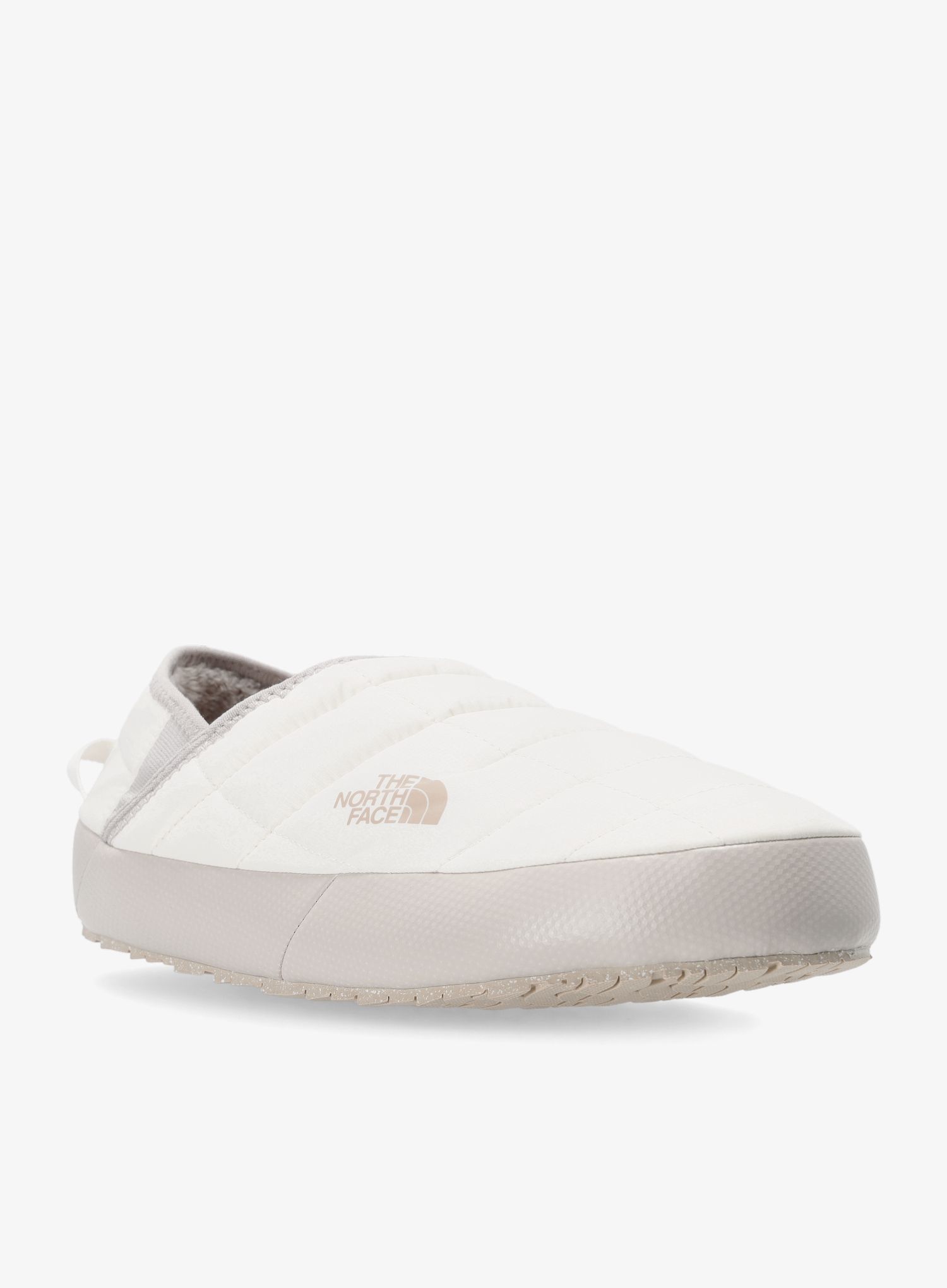 Ženski podloženi copati The North Face ThermoBall Traction Mule V - white/silver